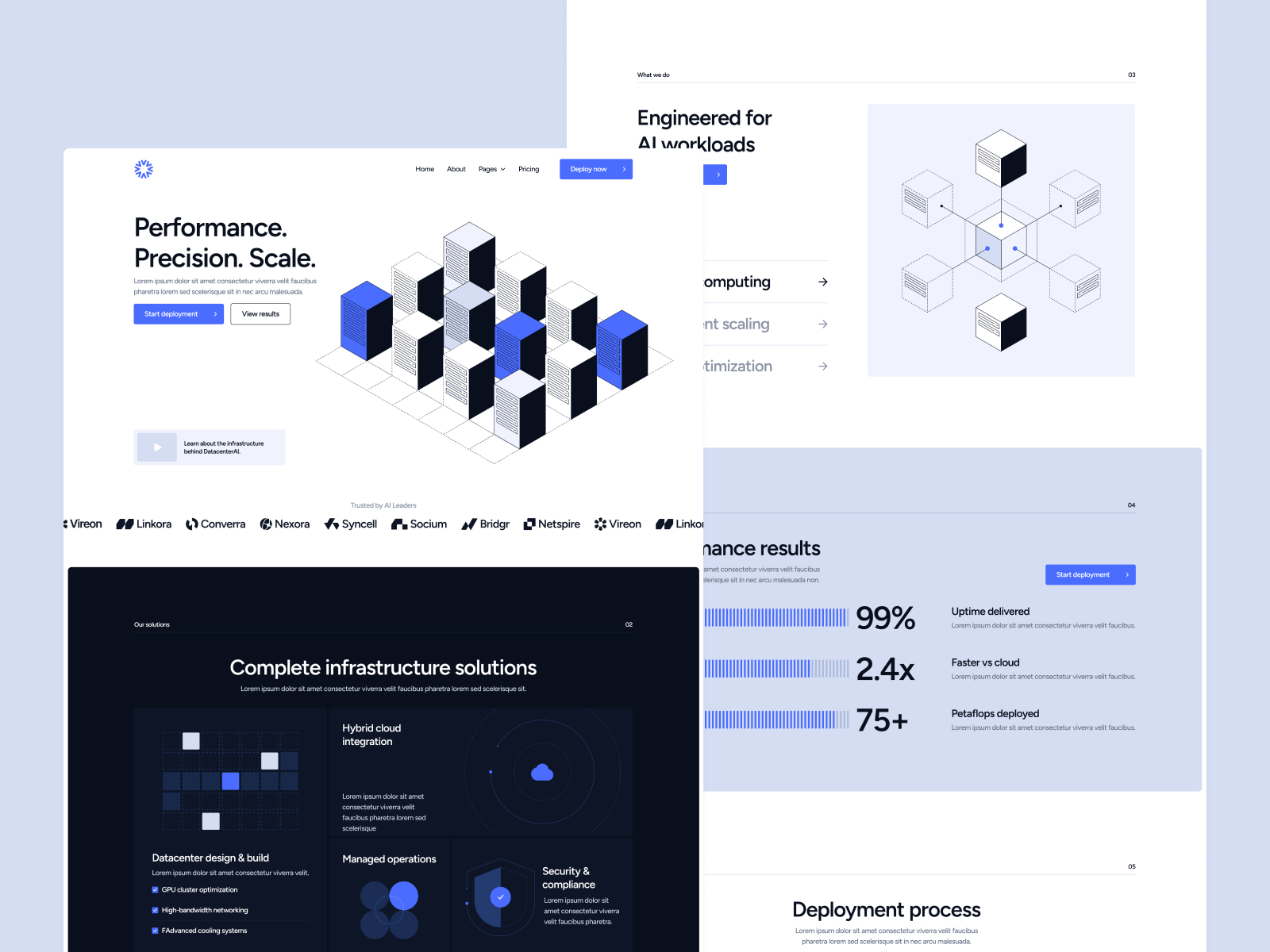 Template de Almacenamiento en la Nube para Webflow