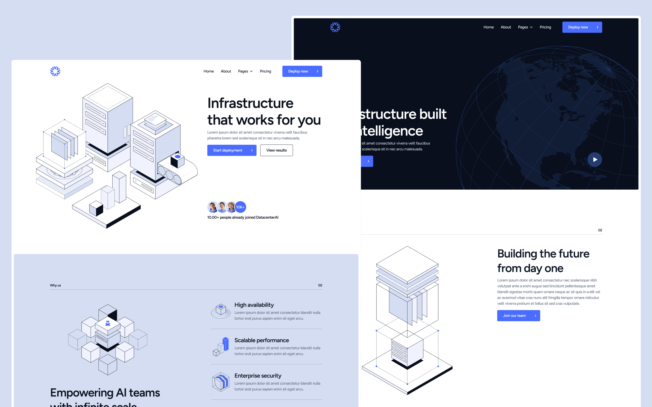 Datacenter Template para Webflow