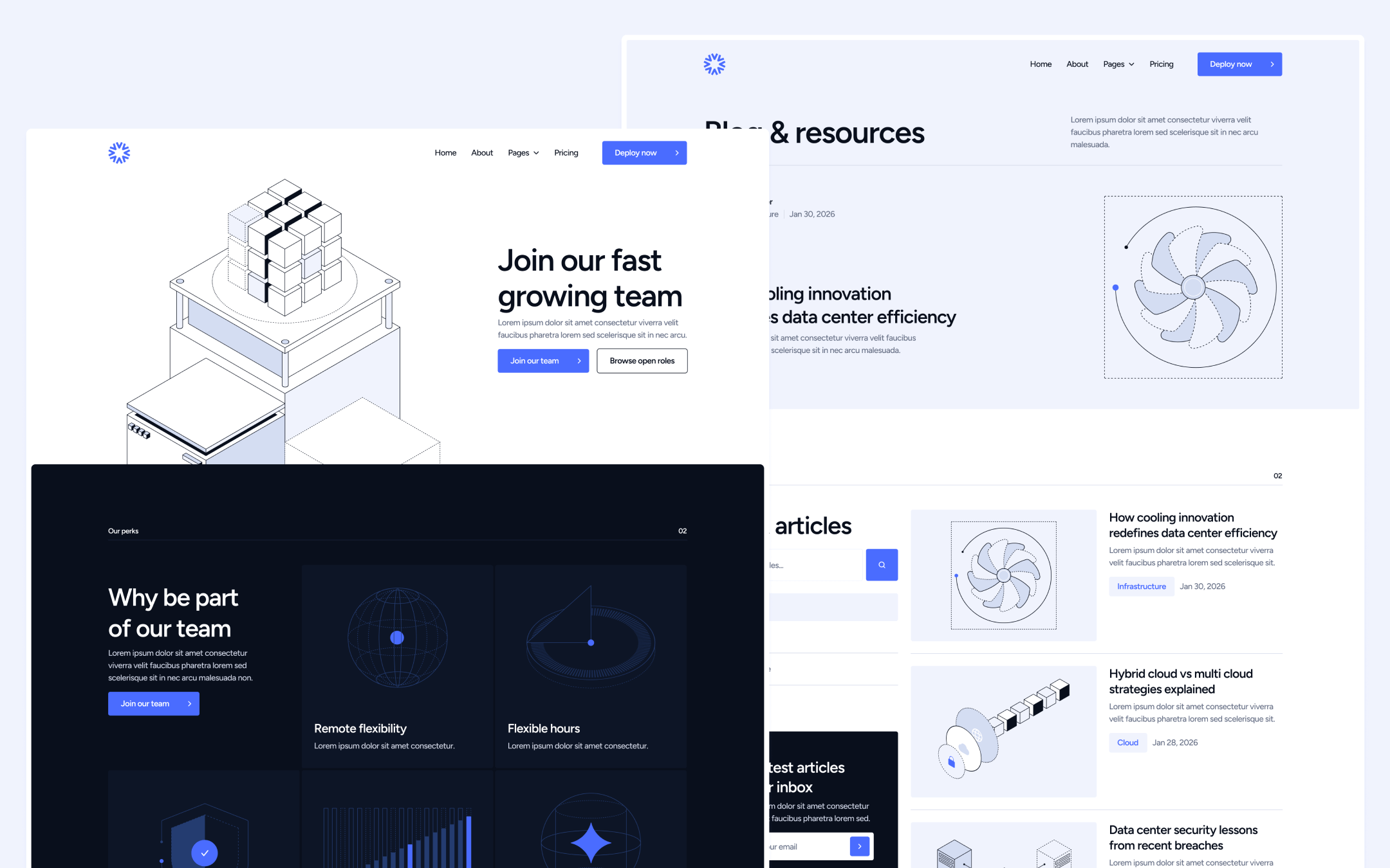 Datacenter Template para Webflow