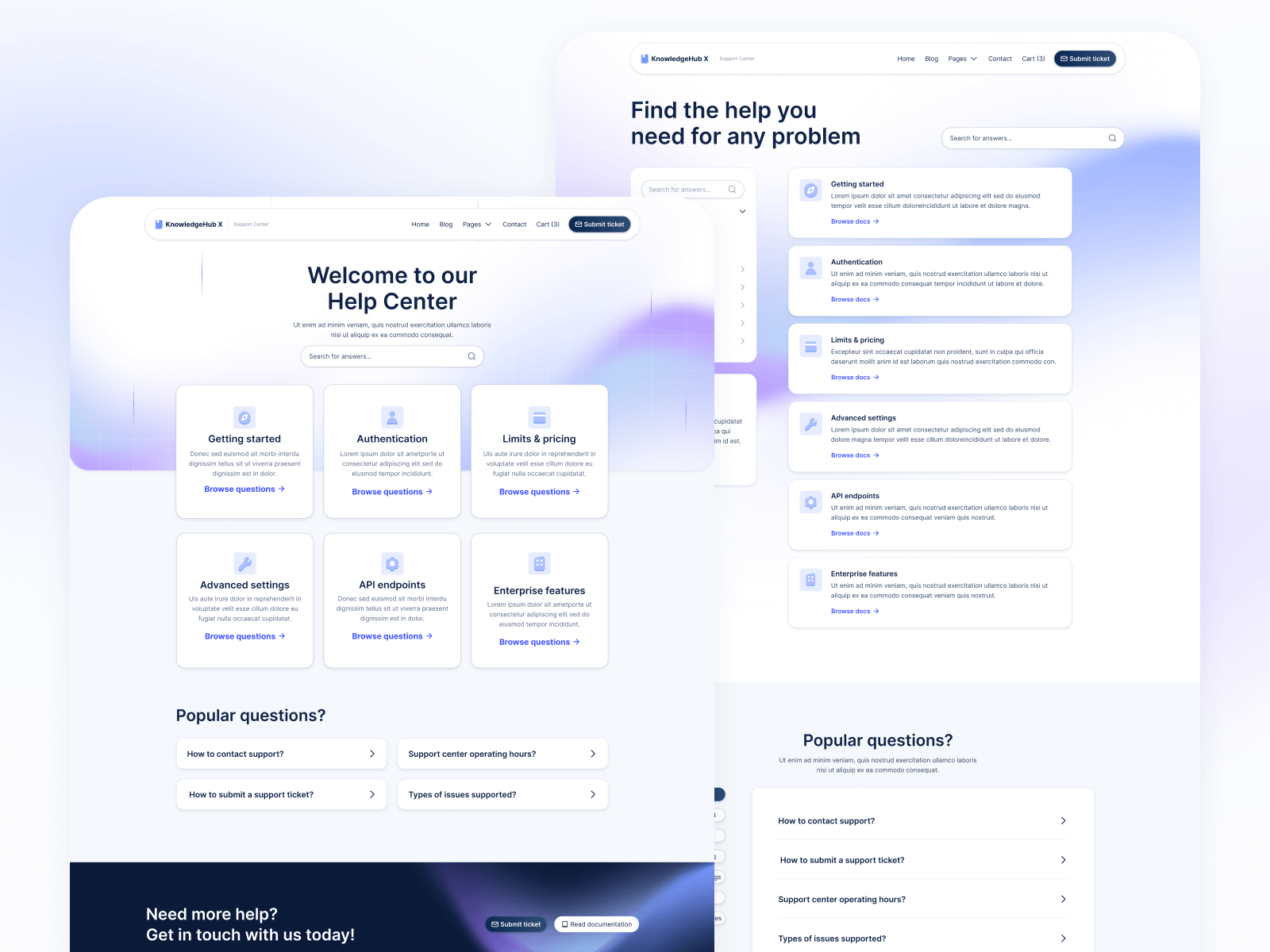 Template de Centro de Ayuda para Webflow