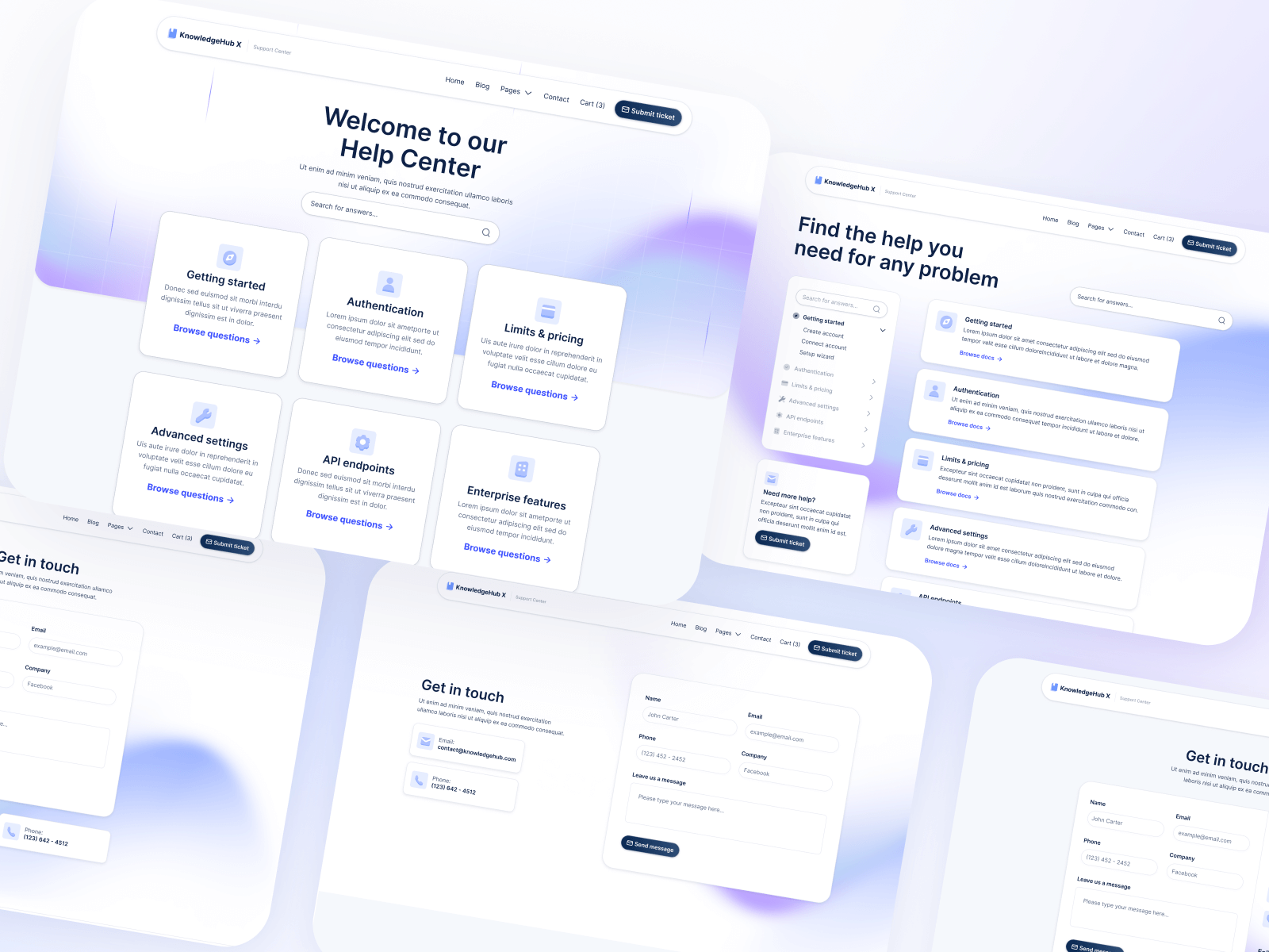 Plantilla para Webflow de Centro de Soporte