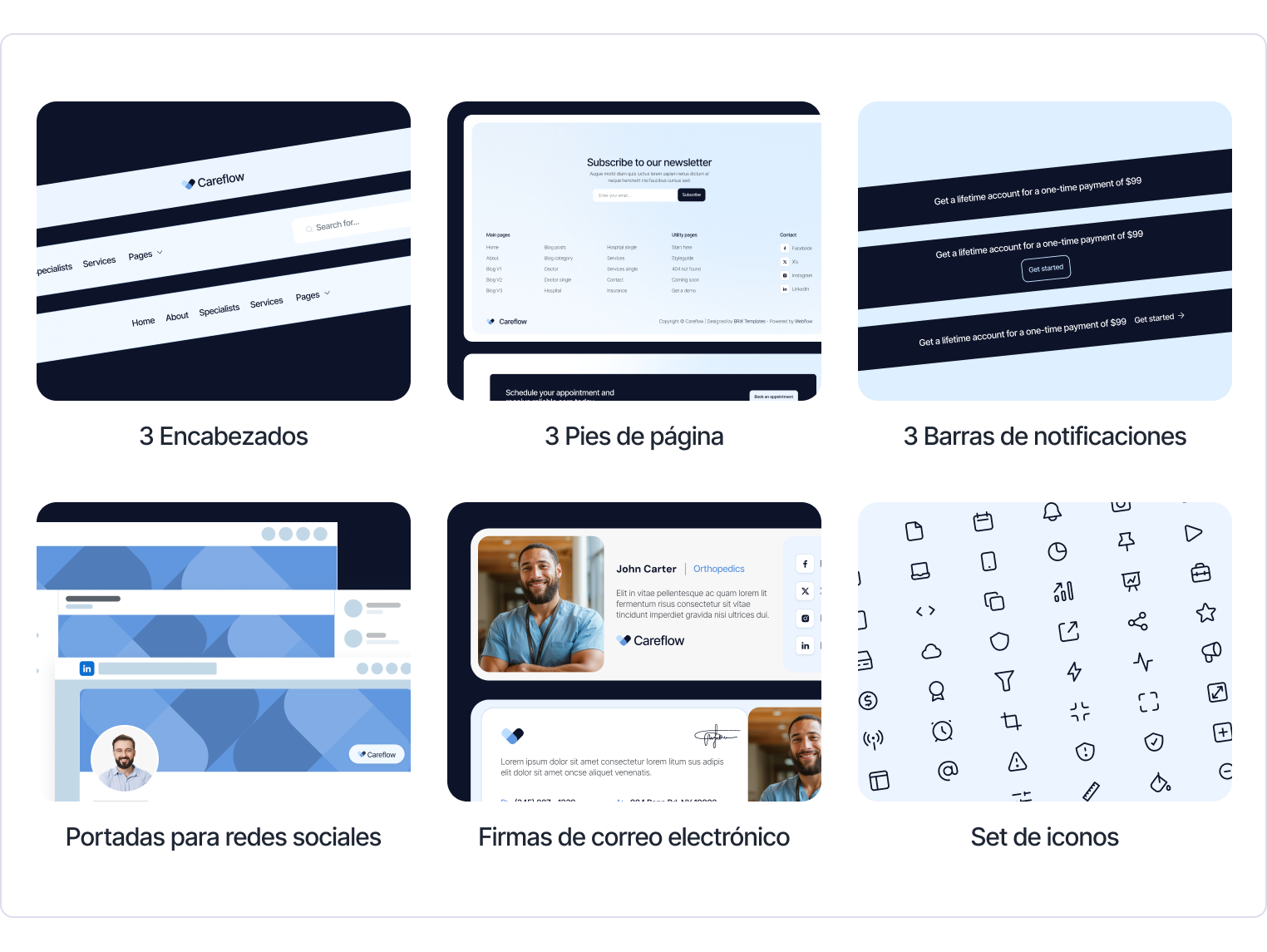 Careflow - Beneficios de la Plantilla de Webflow para Centro Médico
