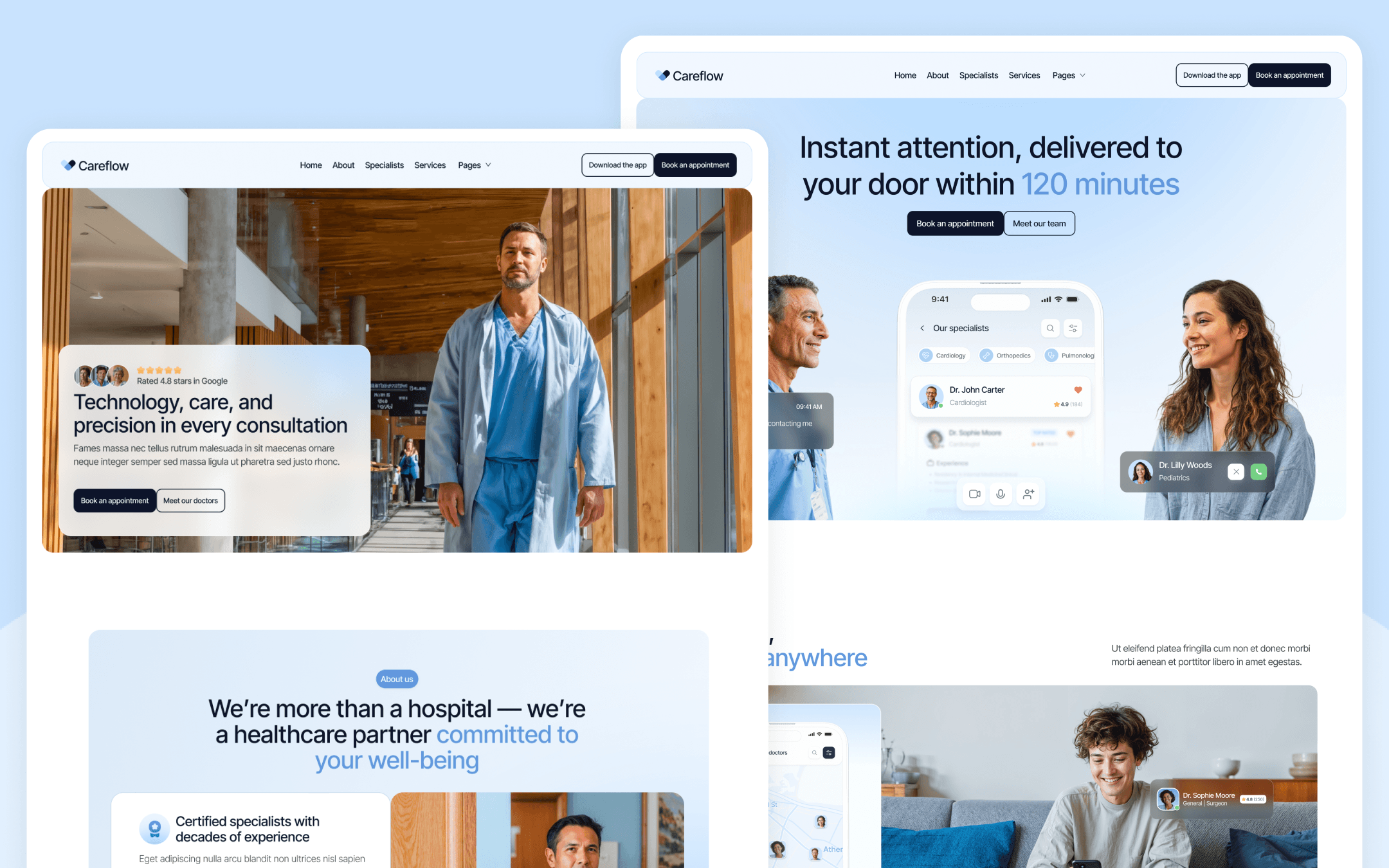 Careflow Template para Webflow