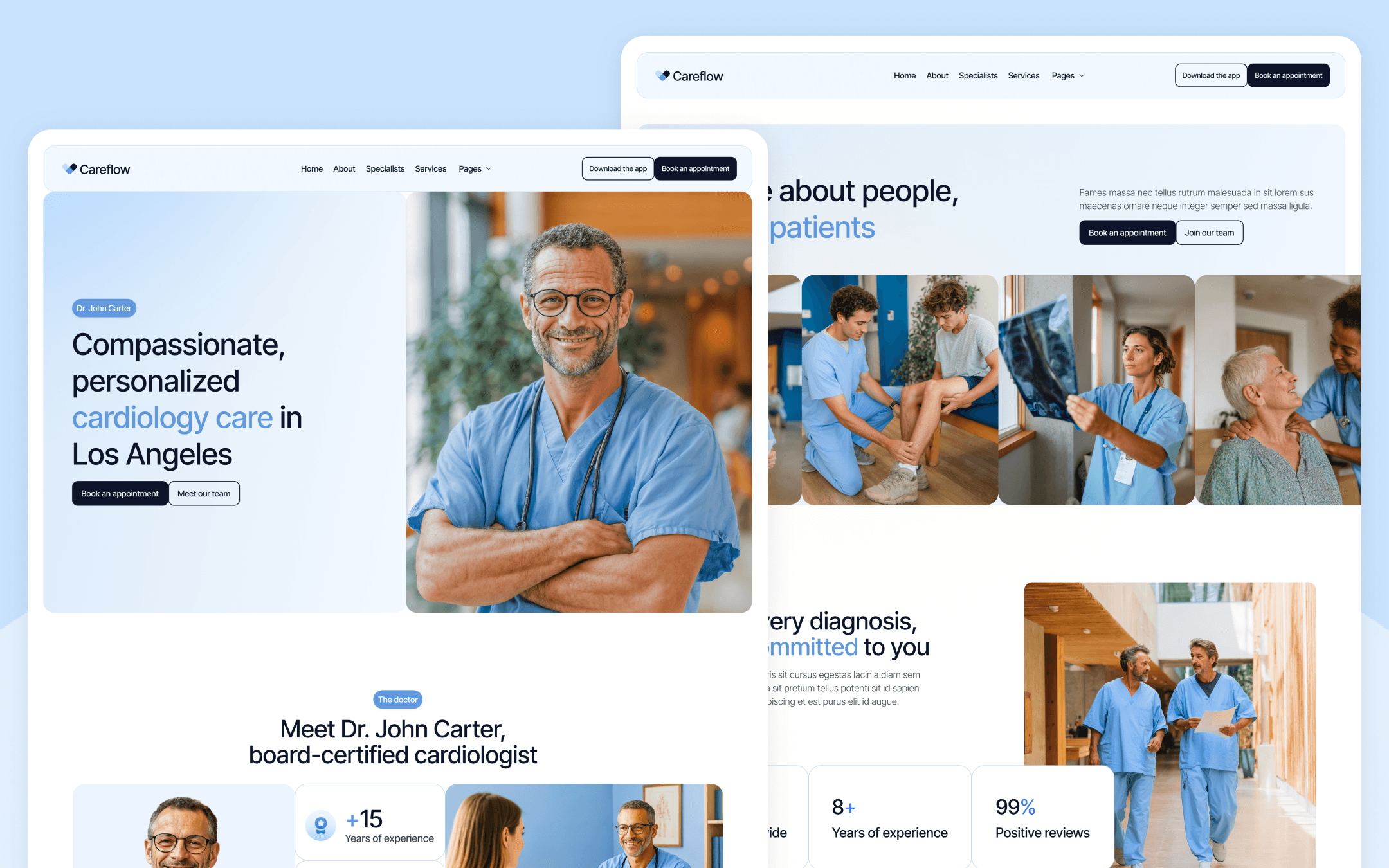 Careflow Template para Webflow