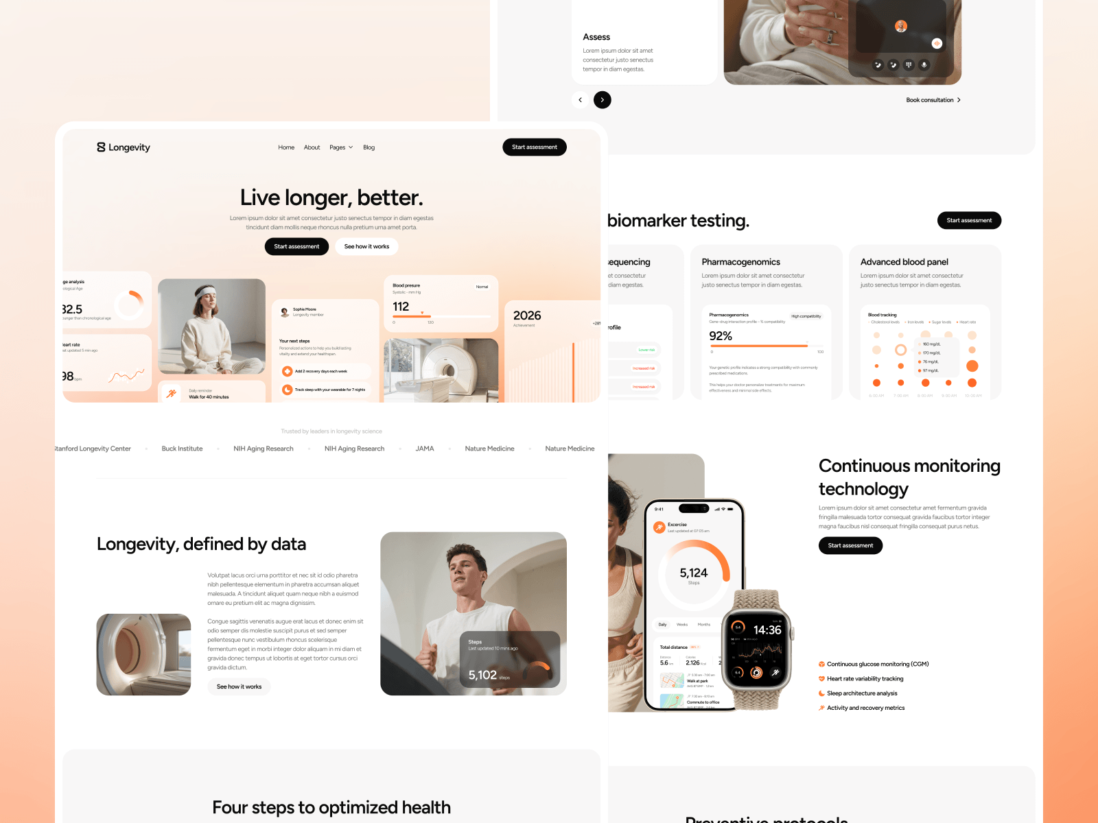 Template de Medicina Antienvejecimiento para Webflow