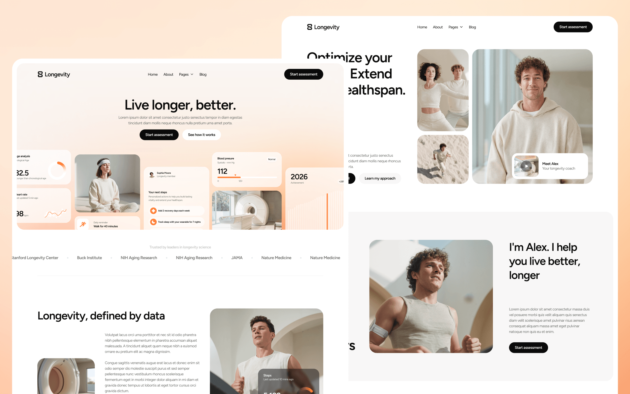 Longevity Template para Webflow