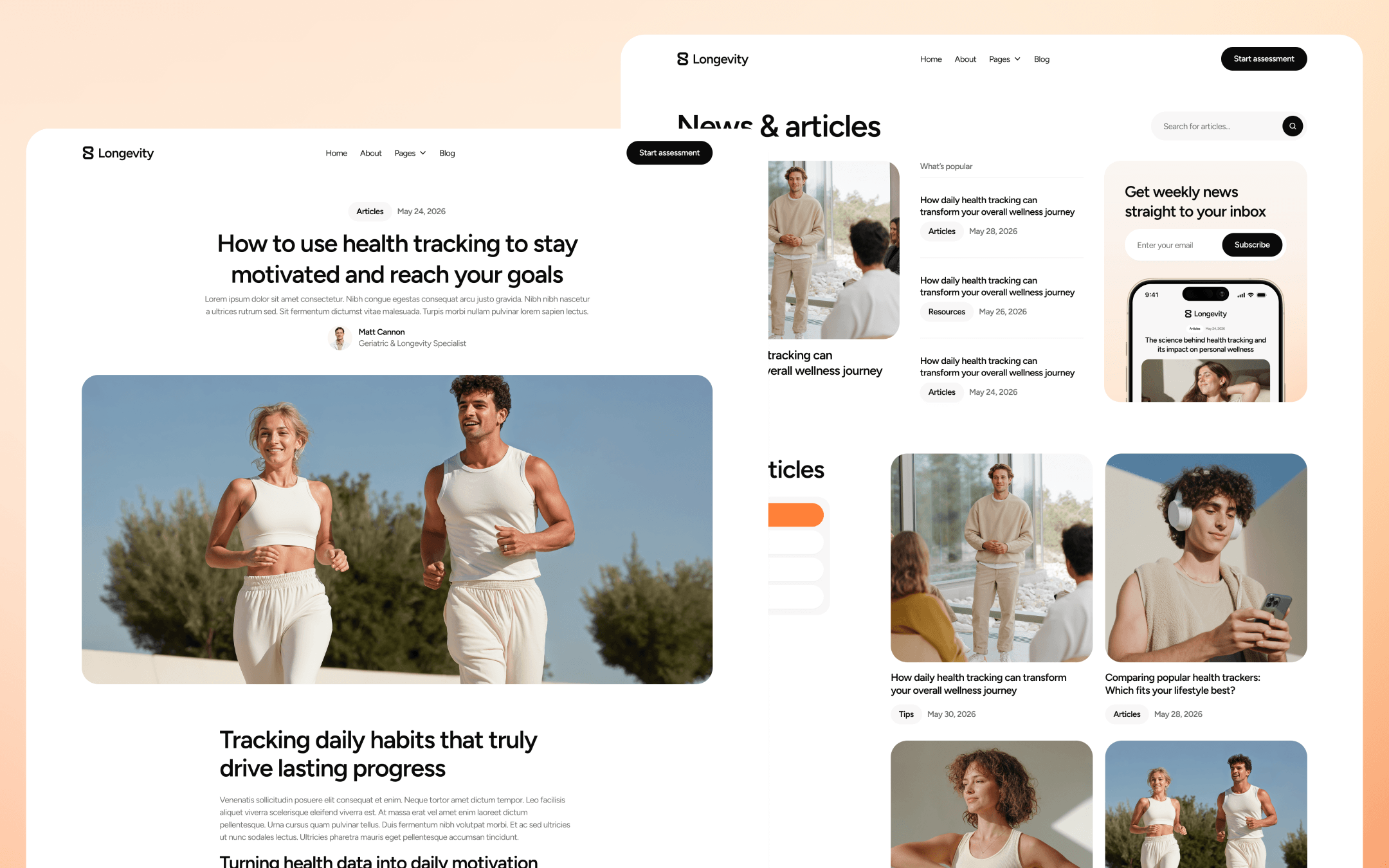 Longevity Template para Webflow