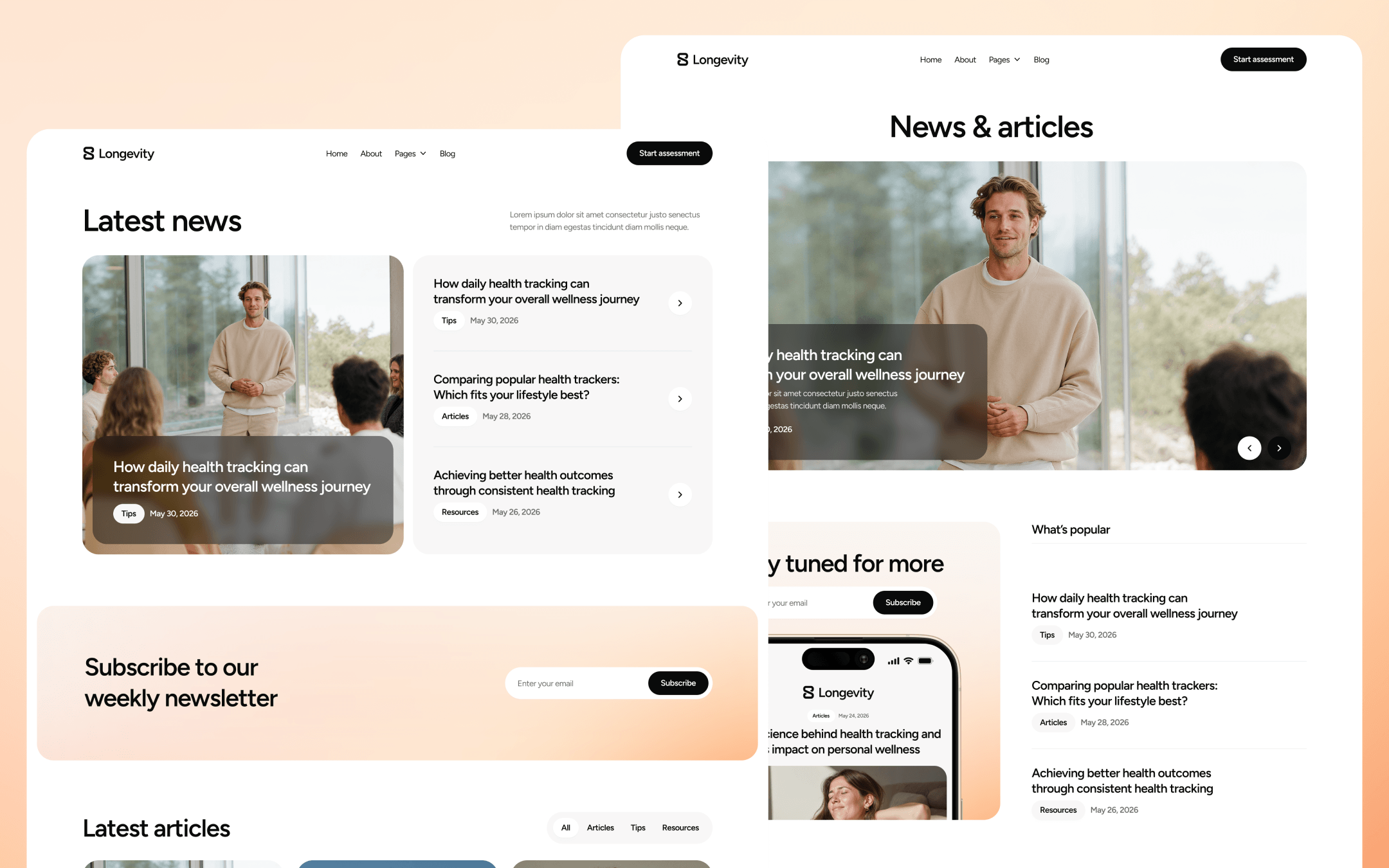 Longevity Template para Webflow