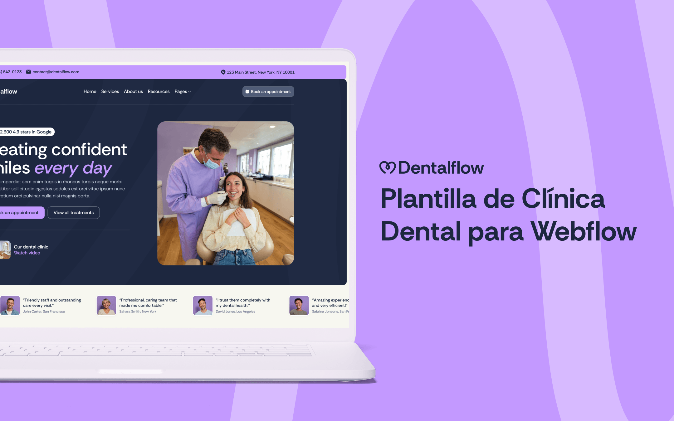 Plantilla de Clínica Dental para Webflow