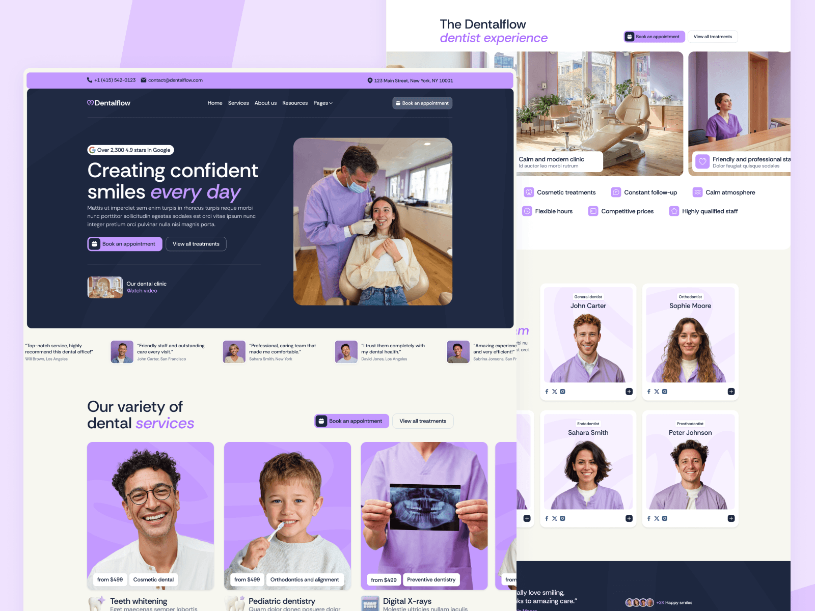 Template de Dentista para Webflow