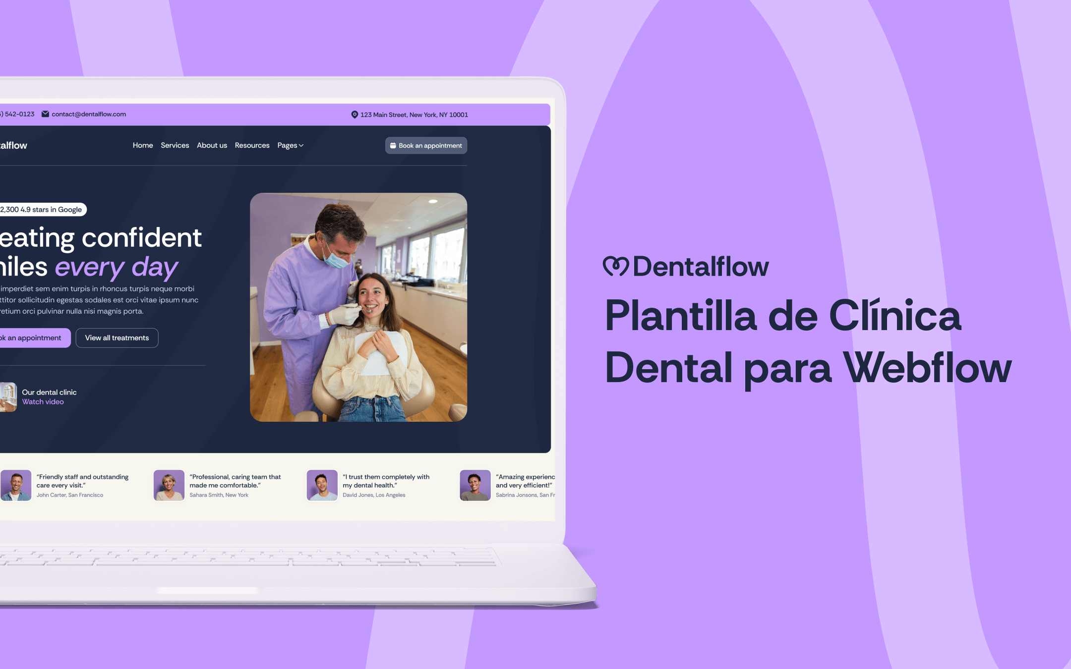 Plantilla de Clínica Dental para Webflow