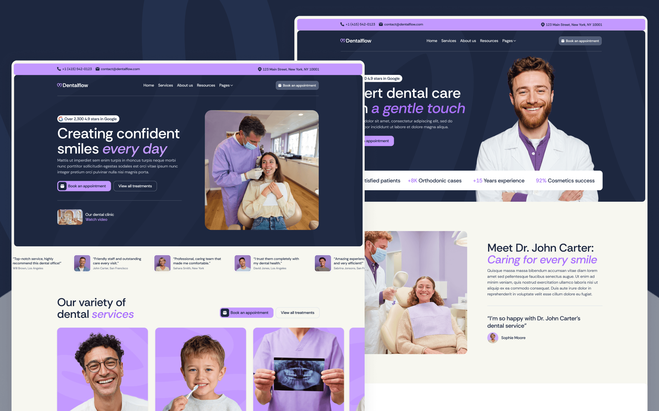 DentalFlow Template para Webflow