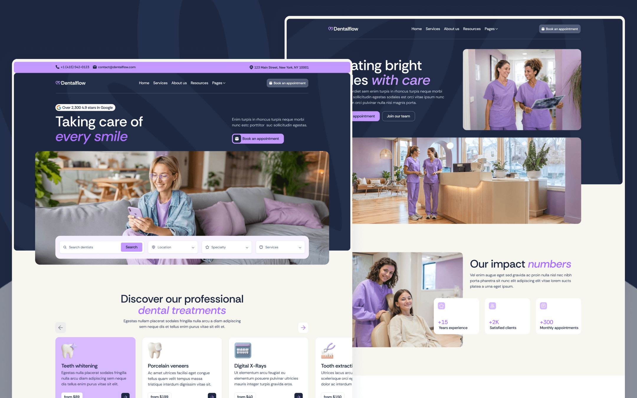 DentalFlow Template para Webflow