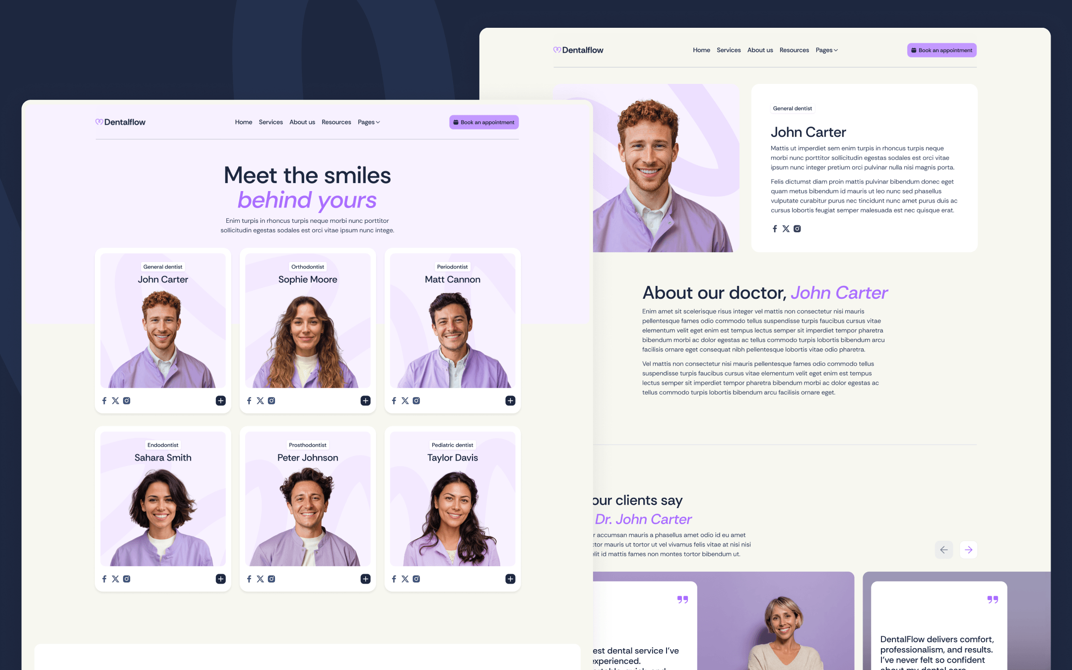DentalFlow Template para Webflow