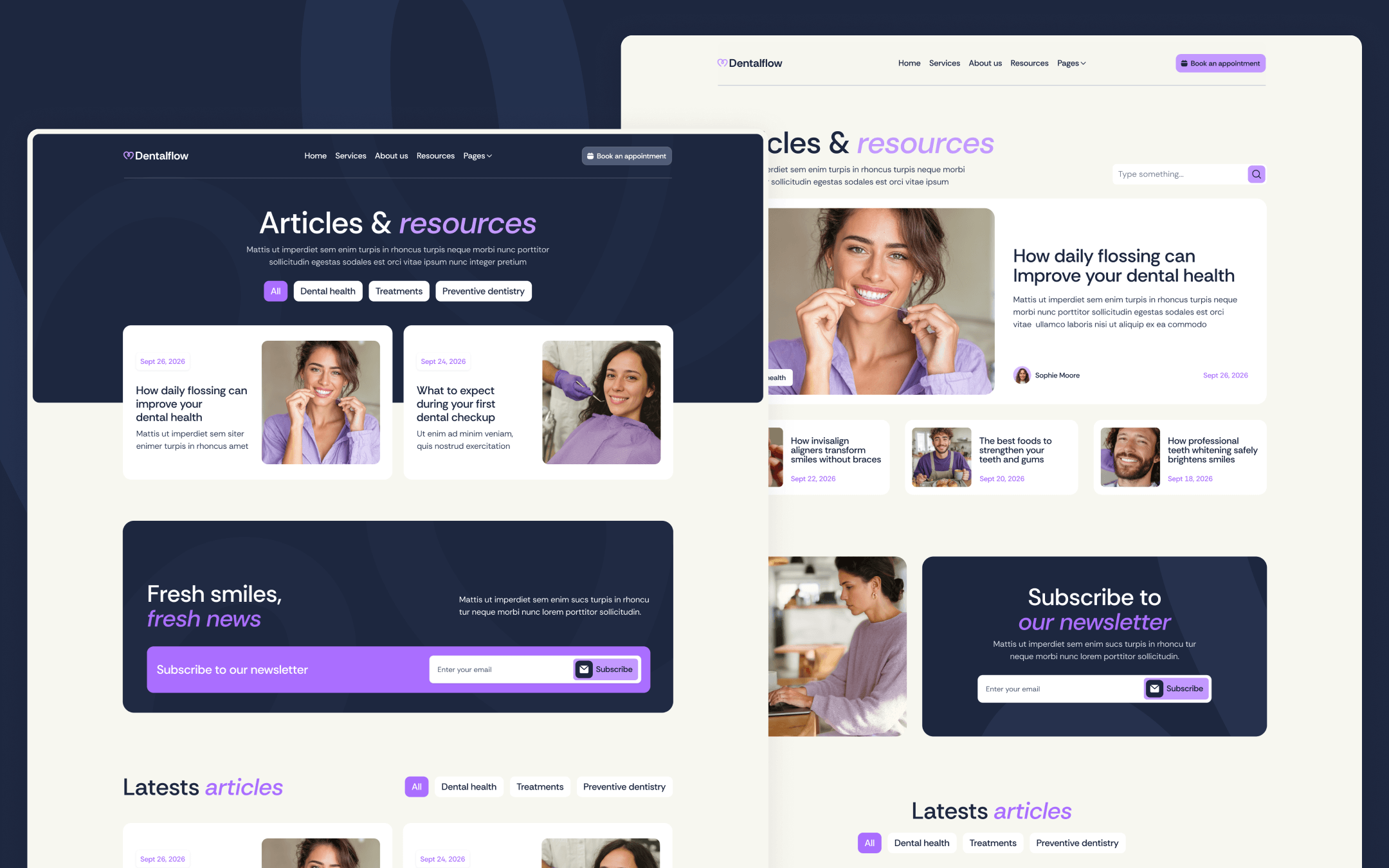 DentalFlow Template para Webflow