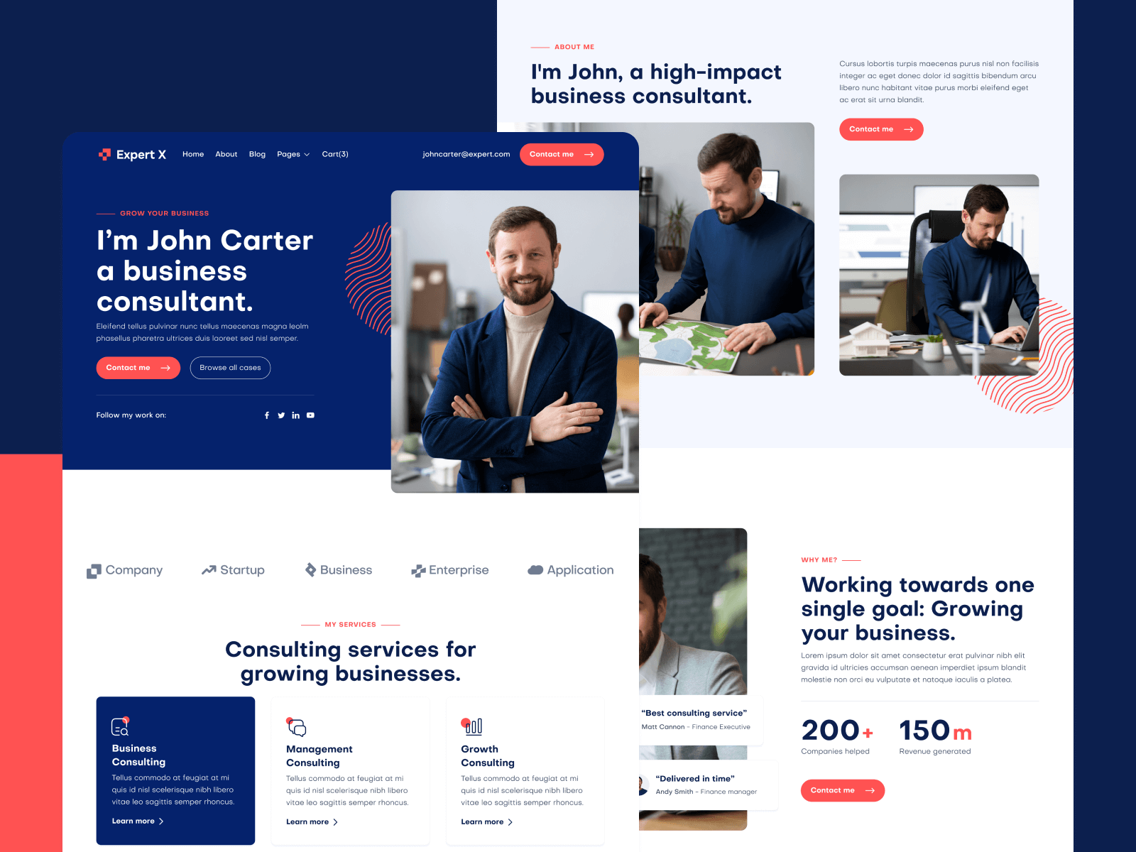 Template de Consultor de Negocios para Webflow