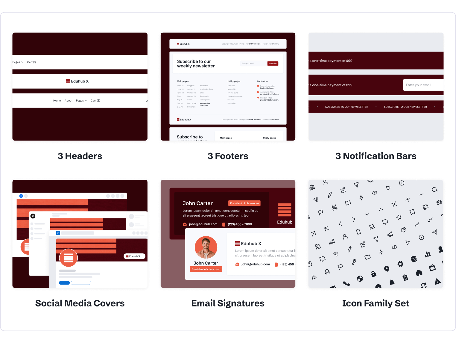 Eduhub X - University Webflow Template Benefits