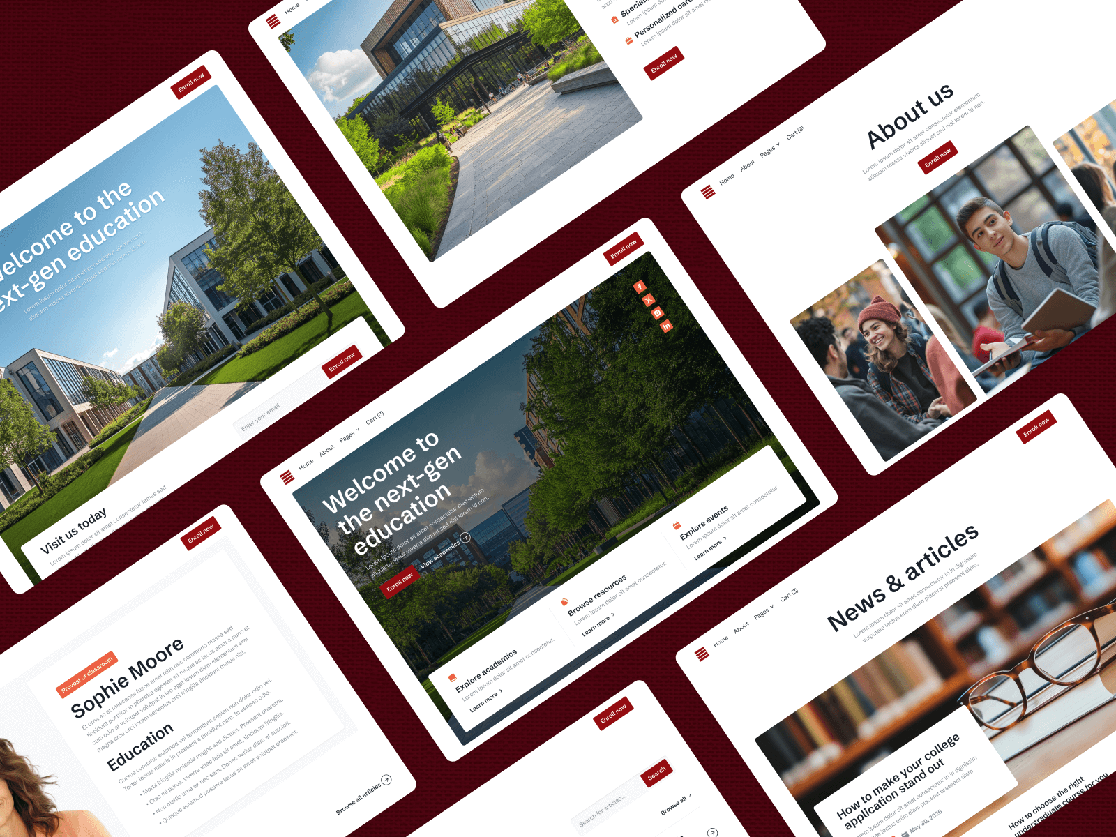 Plantilla para Webflow de Colegio Universitario