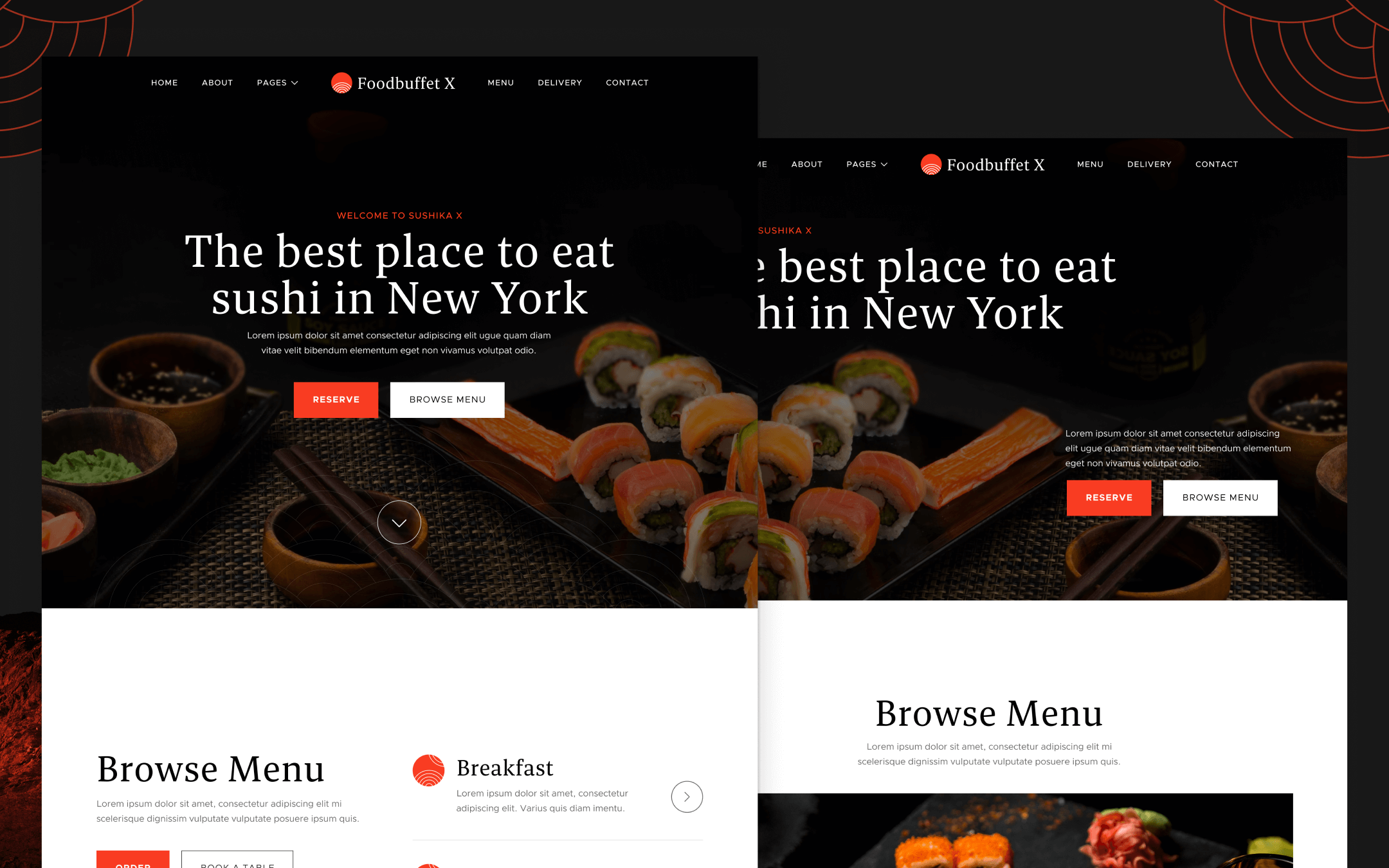 Foodbuffet X Template para Webflow