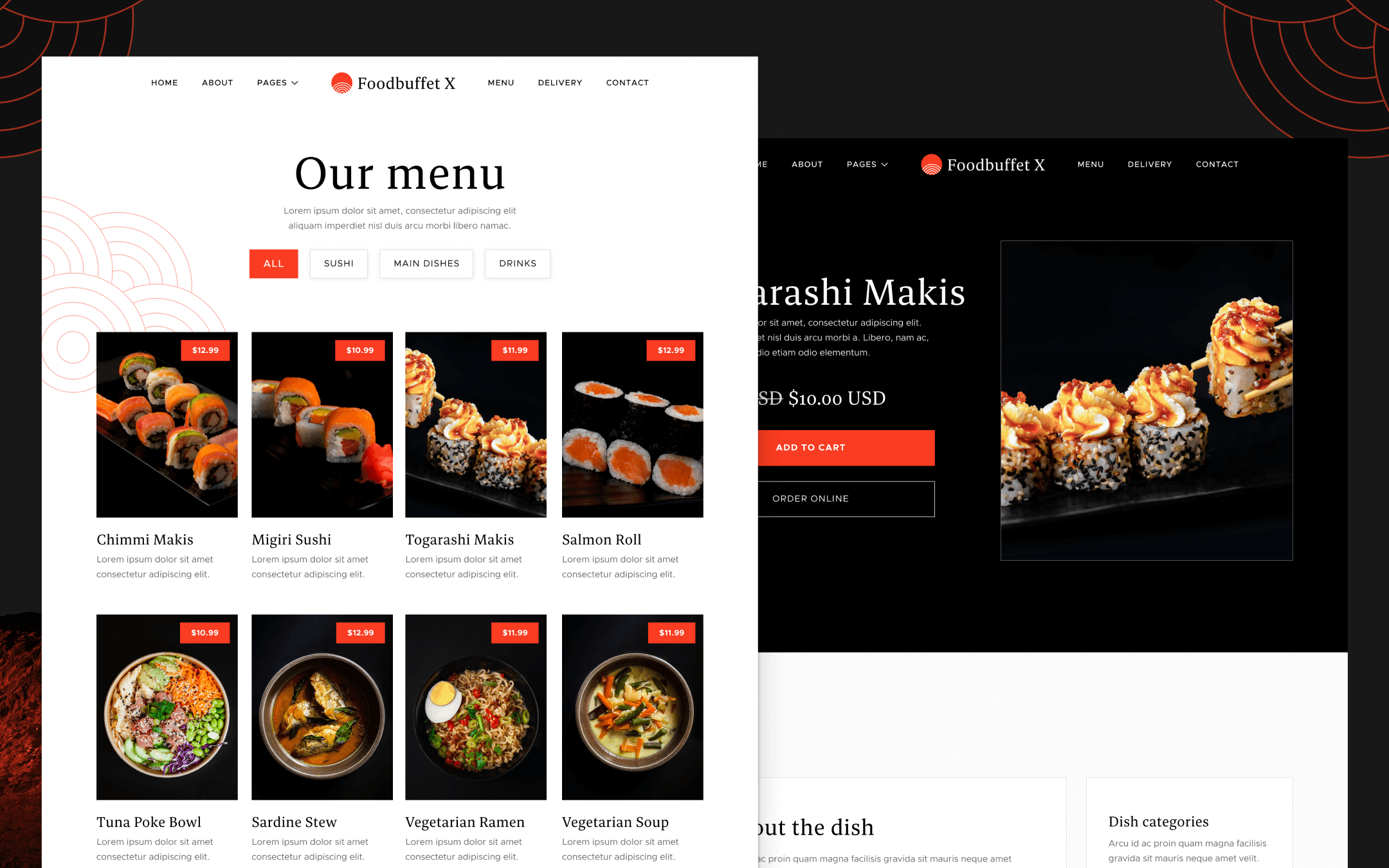 Foodbuffet X Template para Webflow