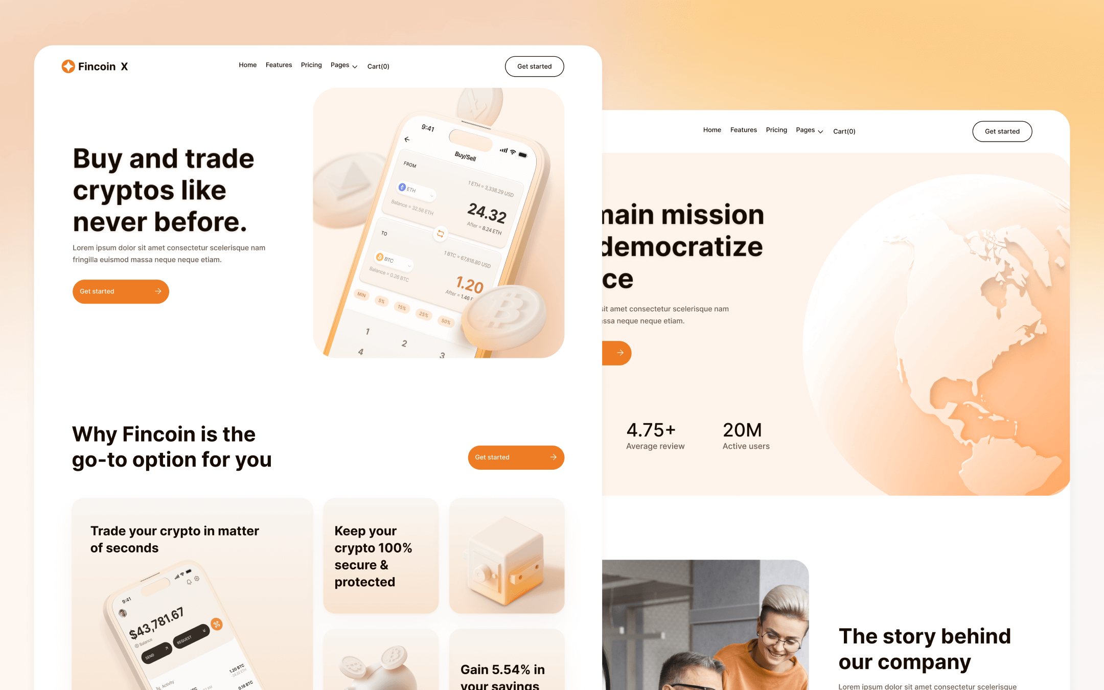 Fincoin X Template para Webflow