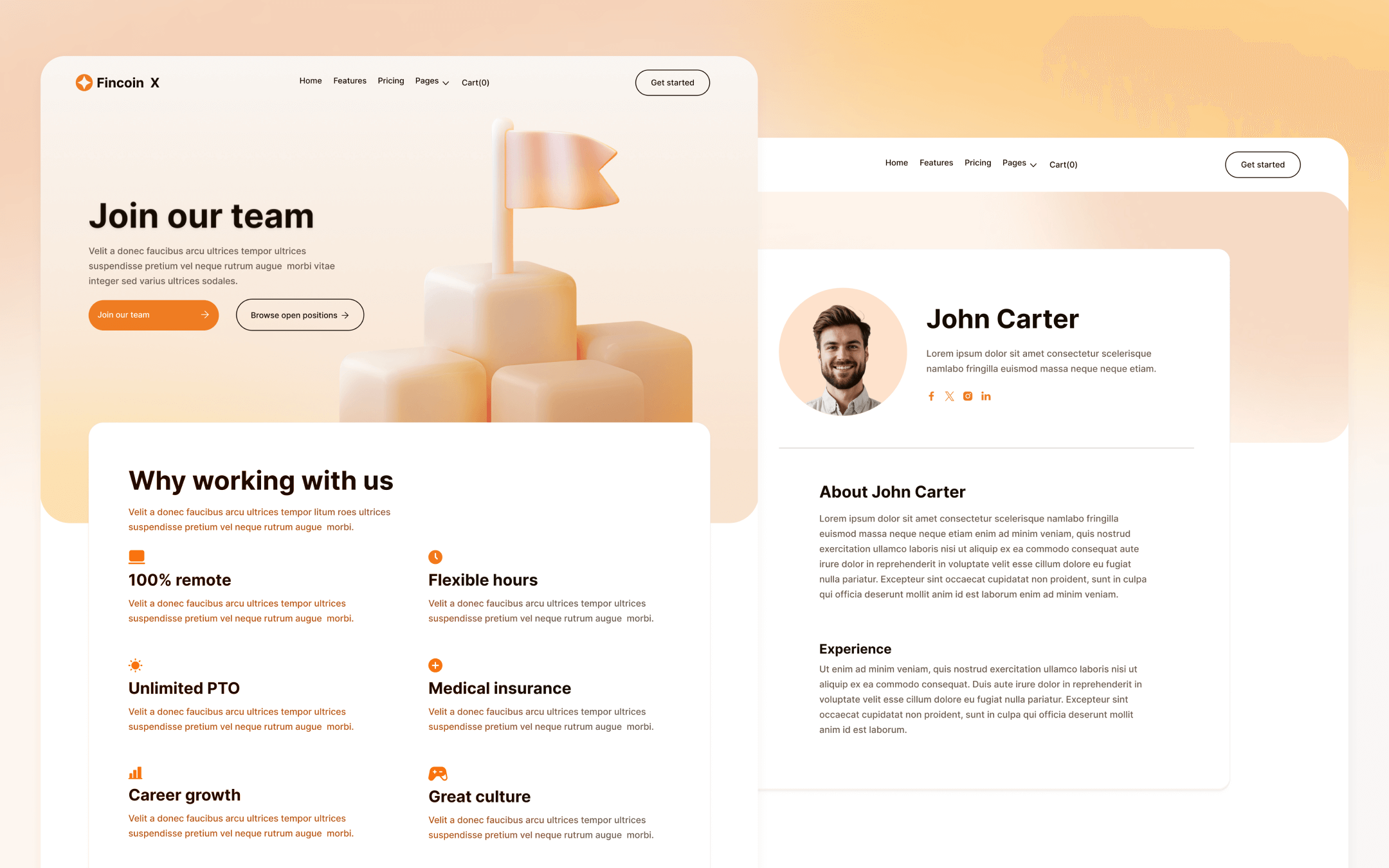 Fincoin X Template para Webflow