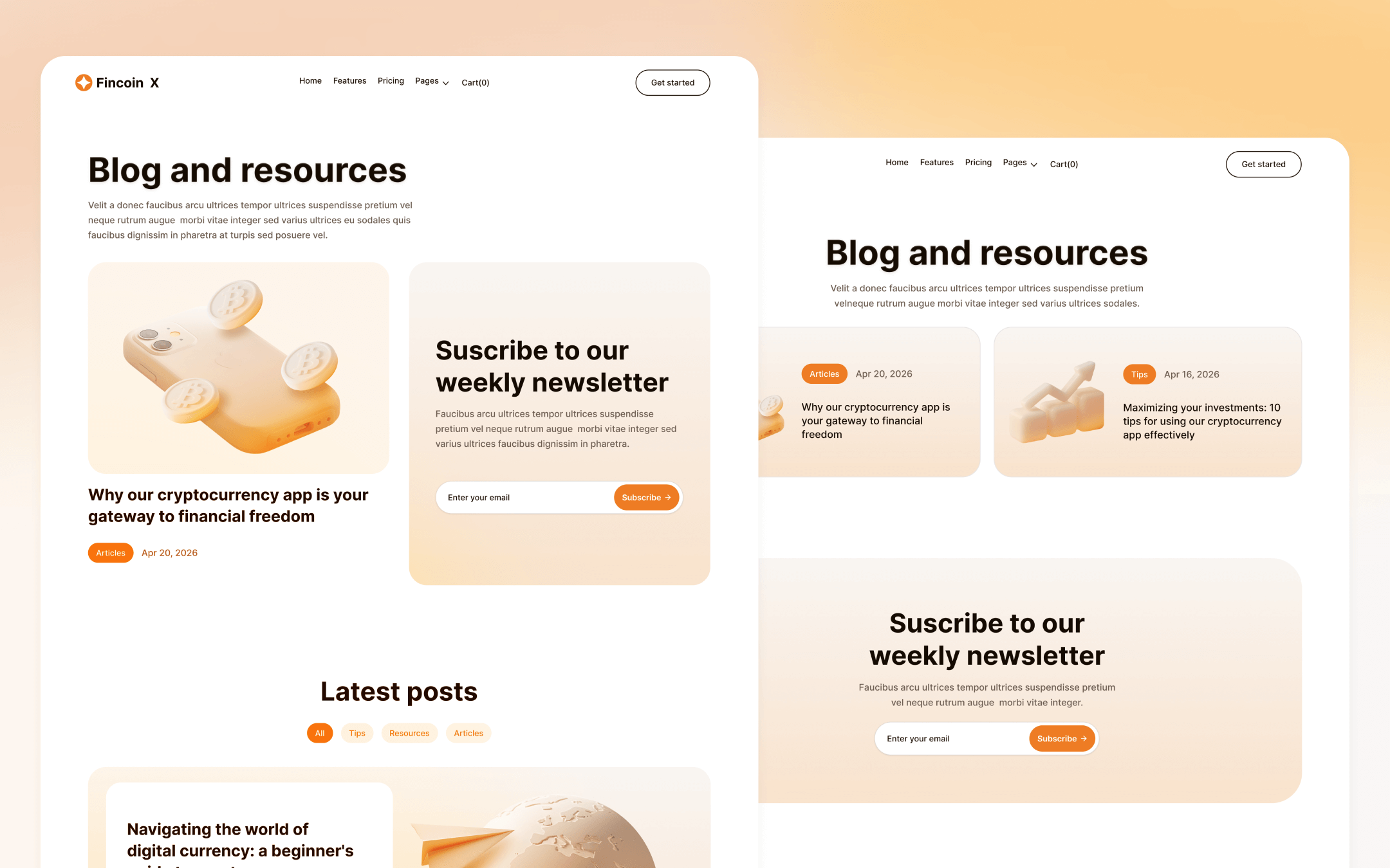 Fincoin X Template para Webflow