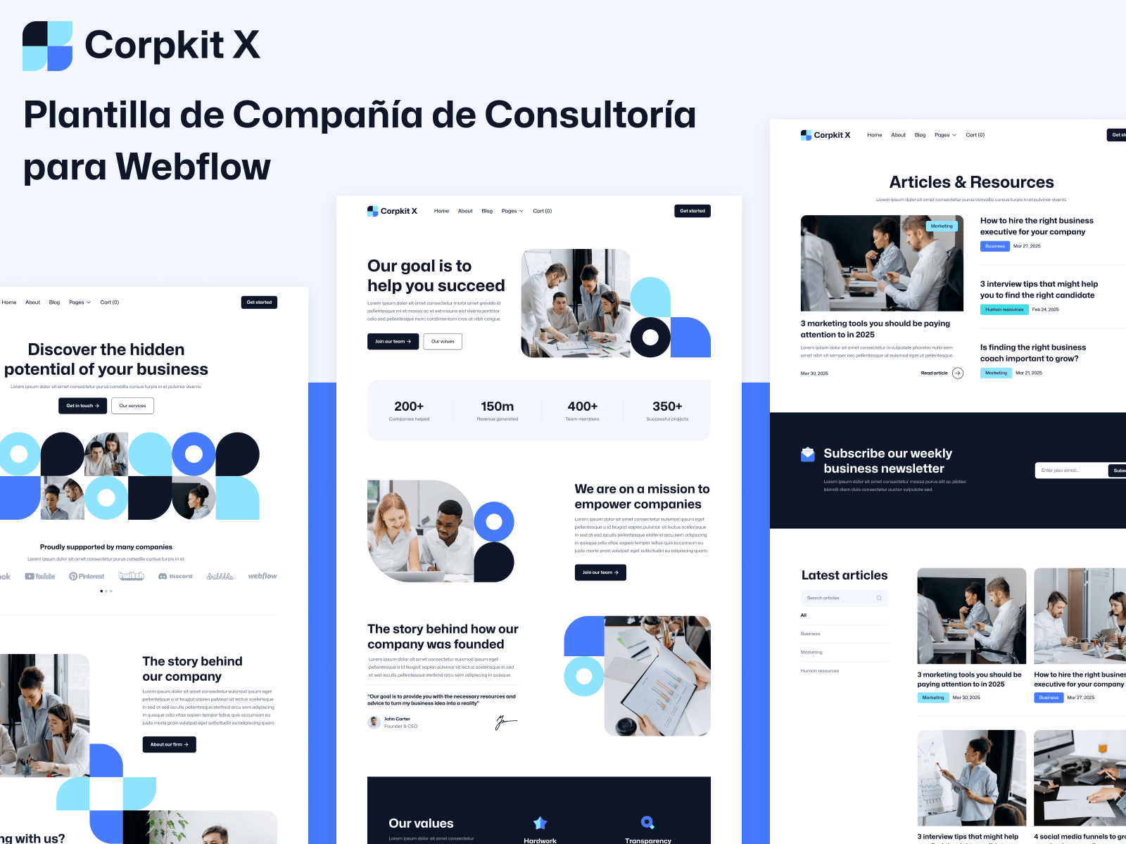 Plantilla para Webflow de Compañía de Consultoría