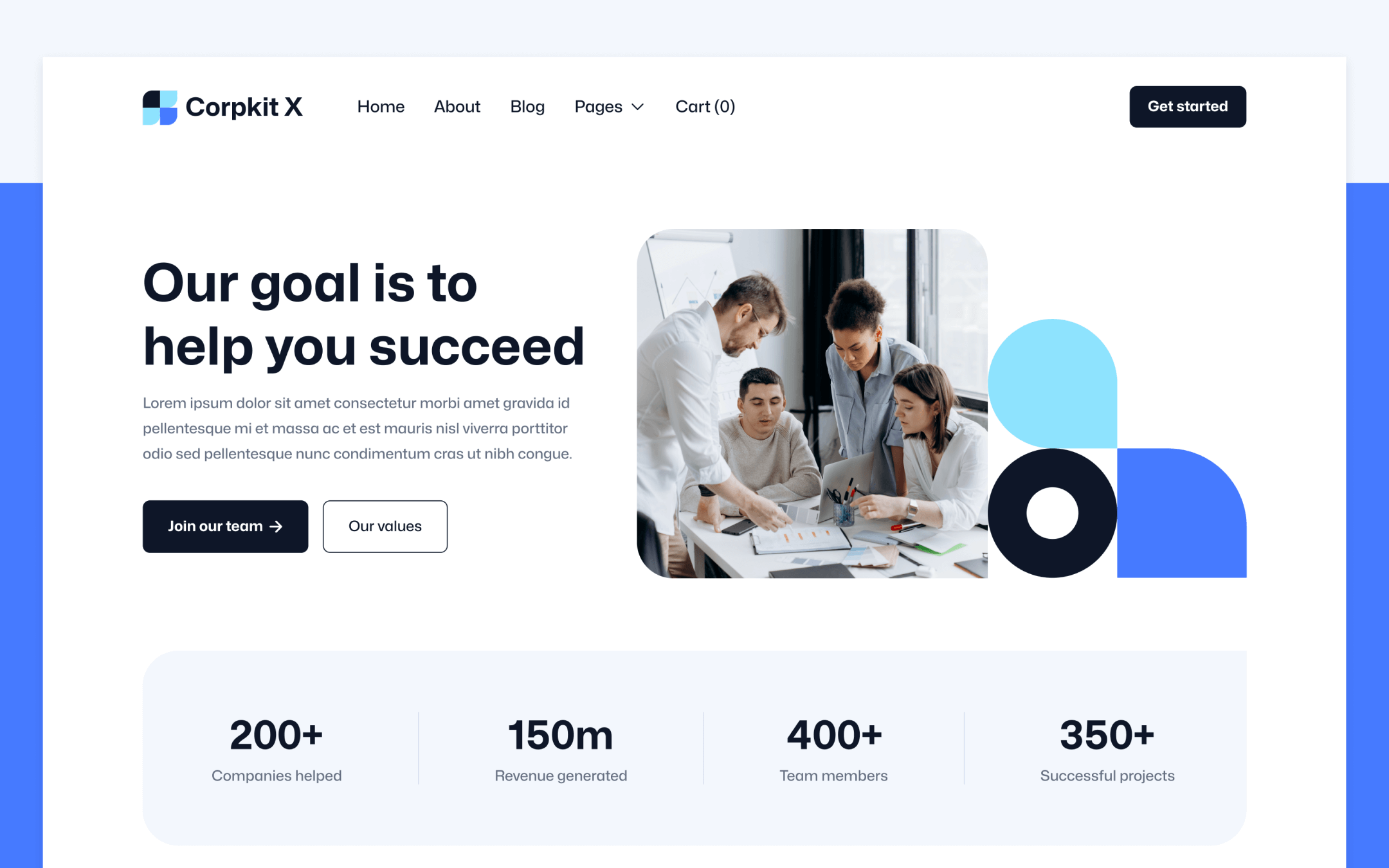 Corpkit X Template para Webflow
