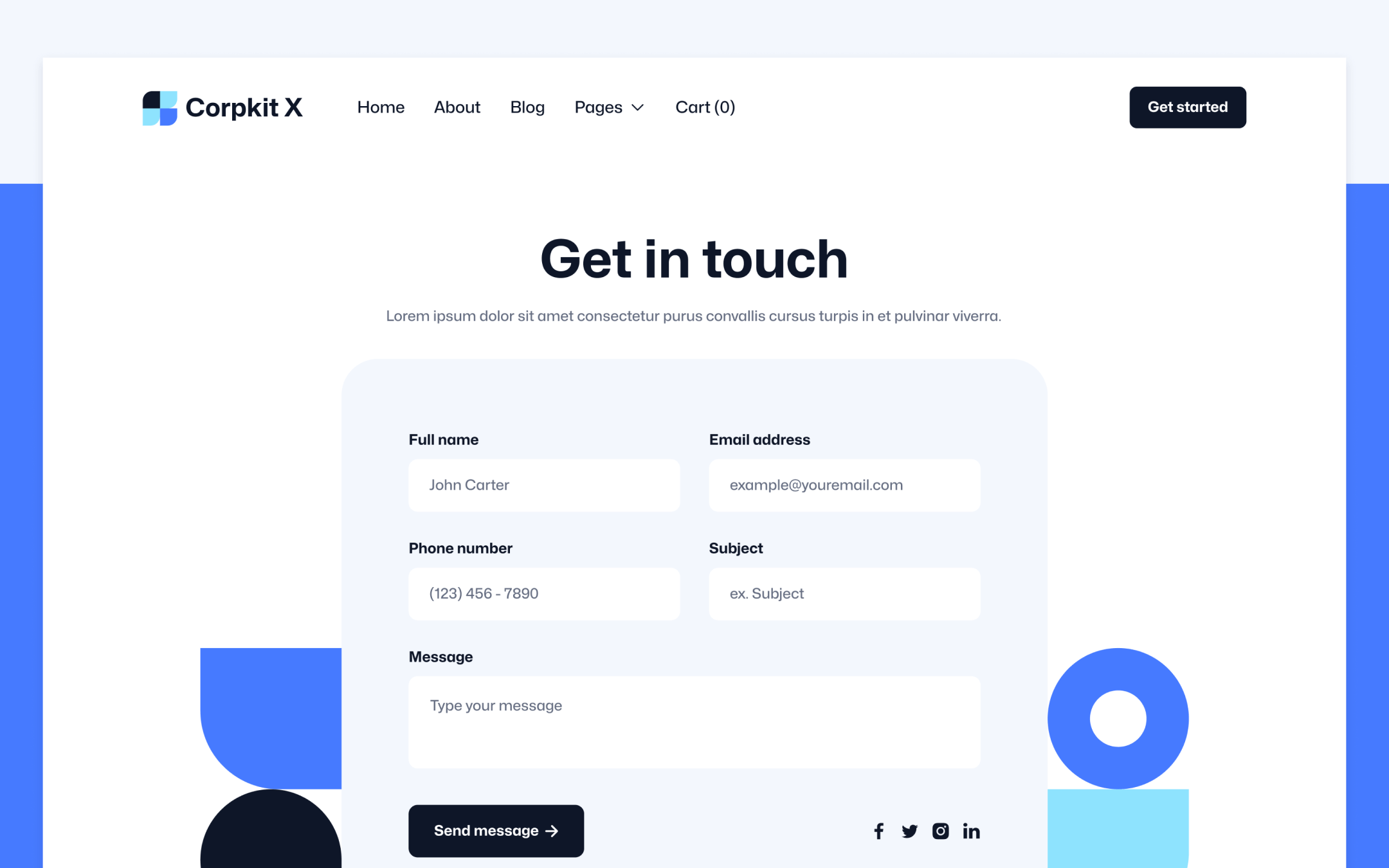 Corpkit X Template para Webflow