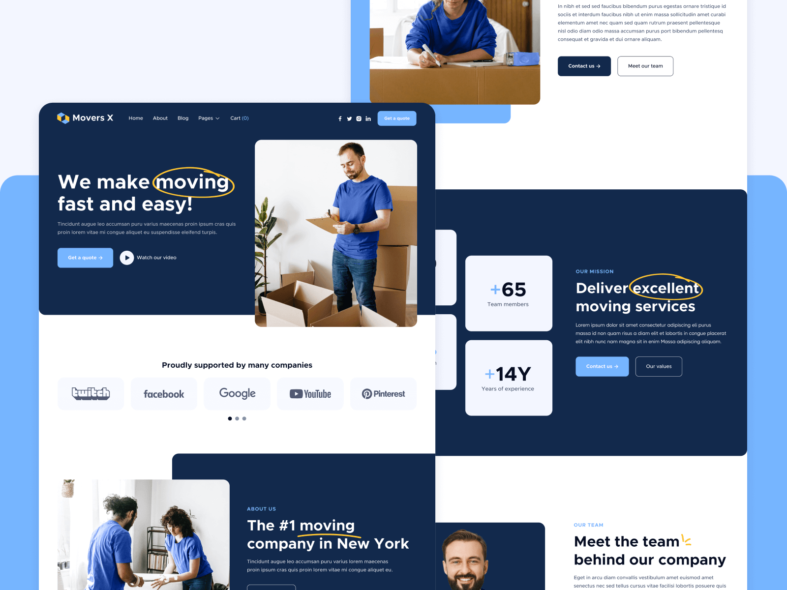Template de Mudanza para Webflow