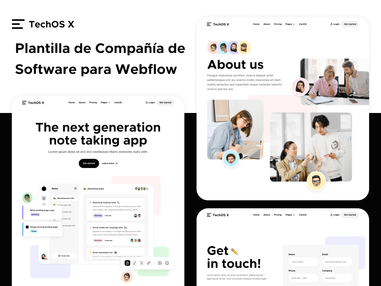 Plantilla de Compañía de Software para Webflow