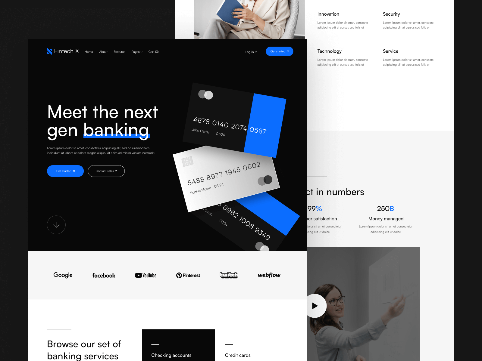 Plantilla de Compañía Fintech para Webflow