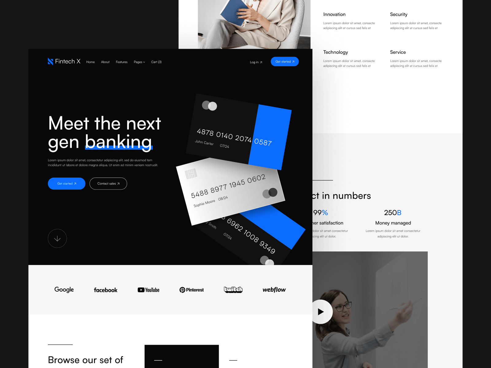 Template de Empresa Fintech para Webflow