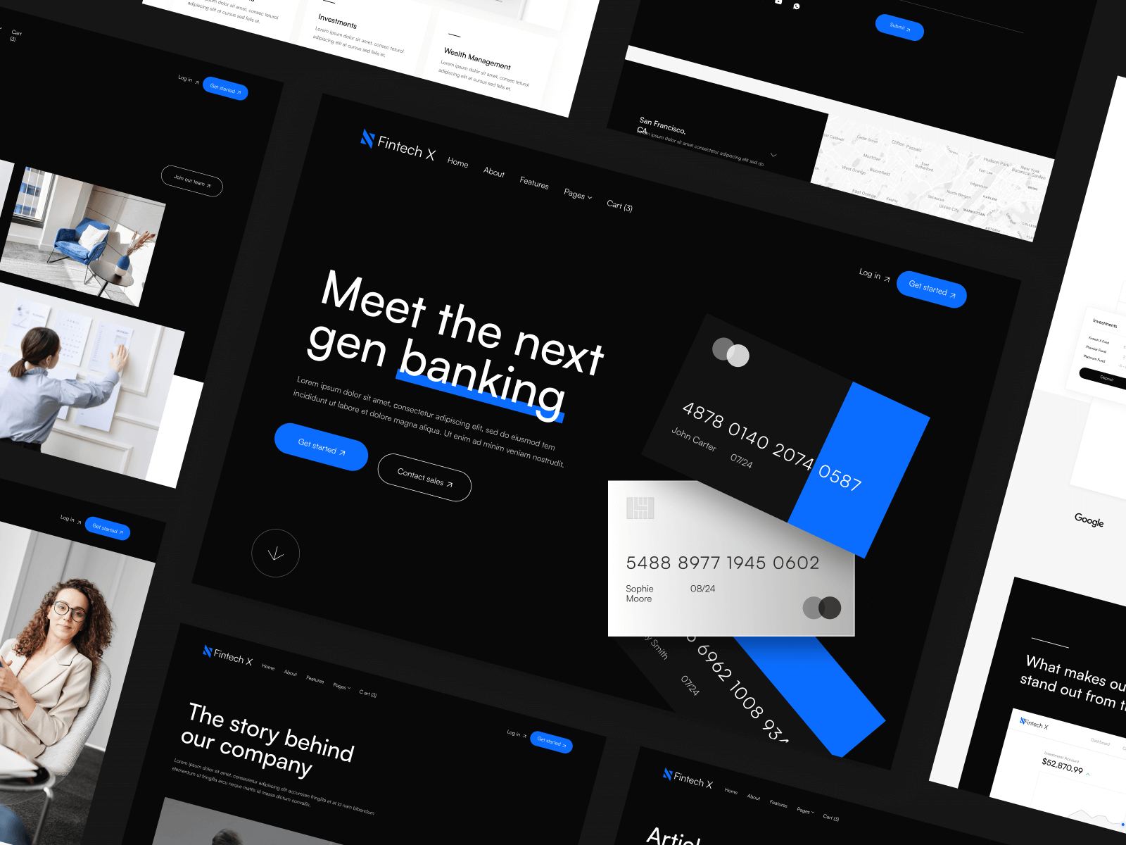 Plantilla para Webflow de Compañía Fintech