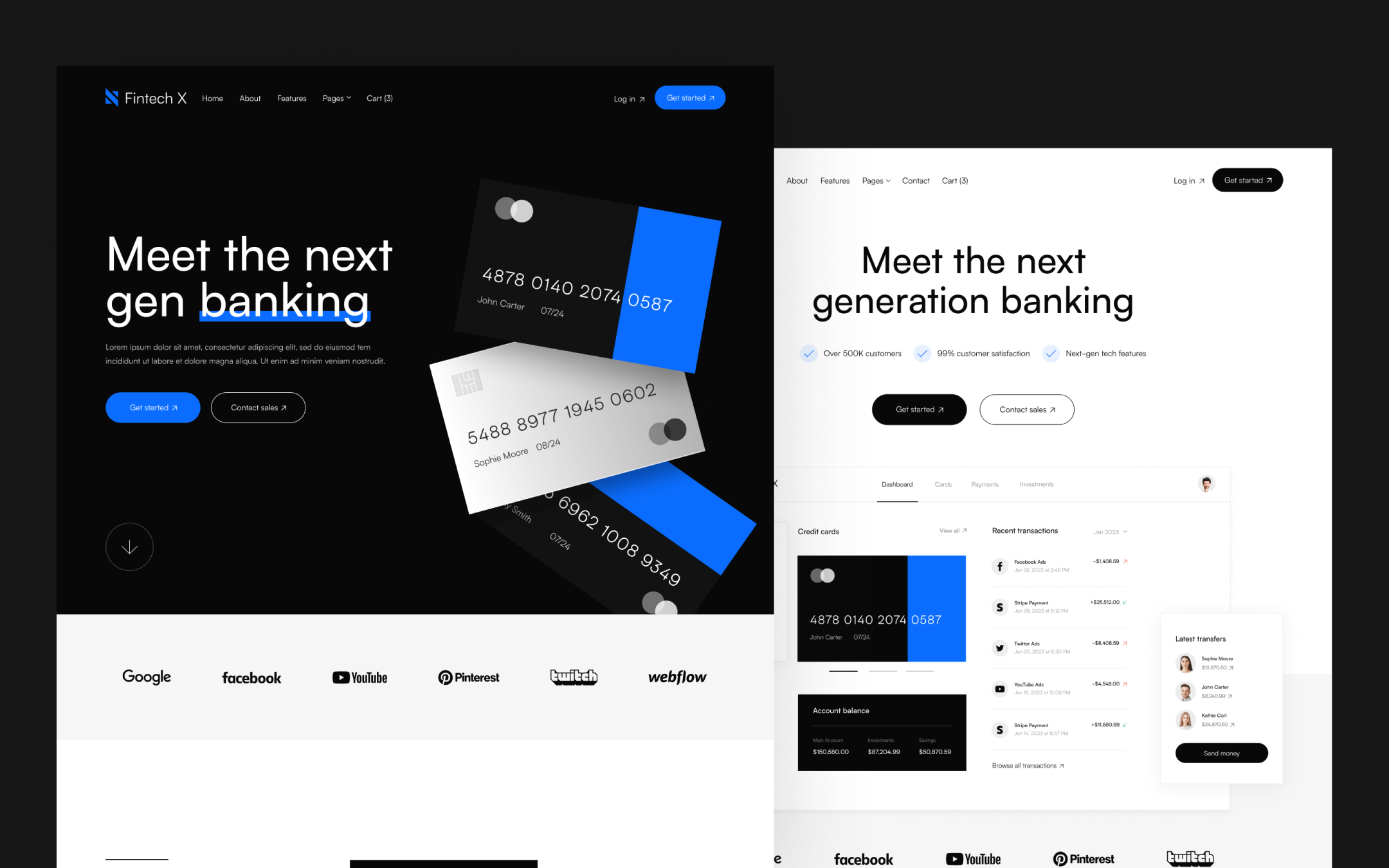 Plantilla de Compañía Fintech para Webflow