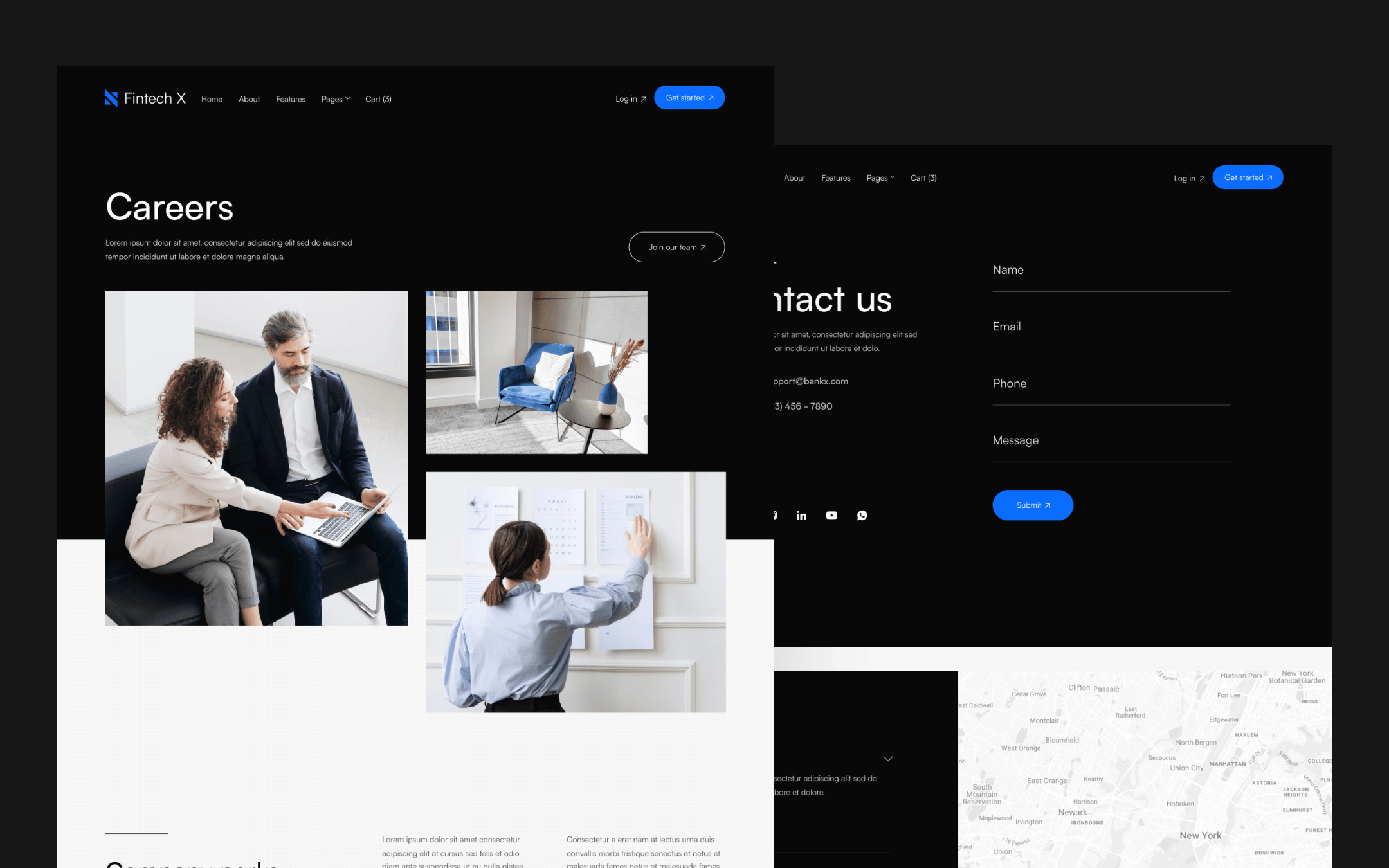 Fintech X Template para Webflow