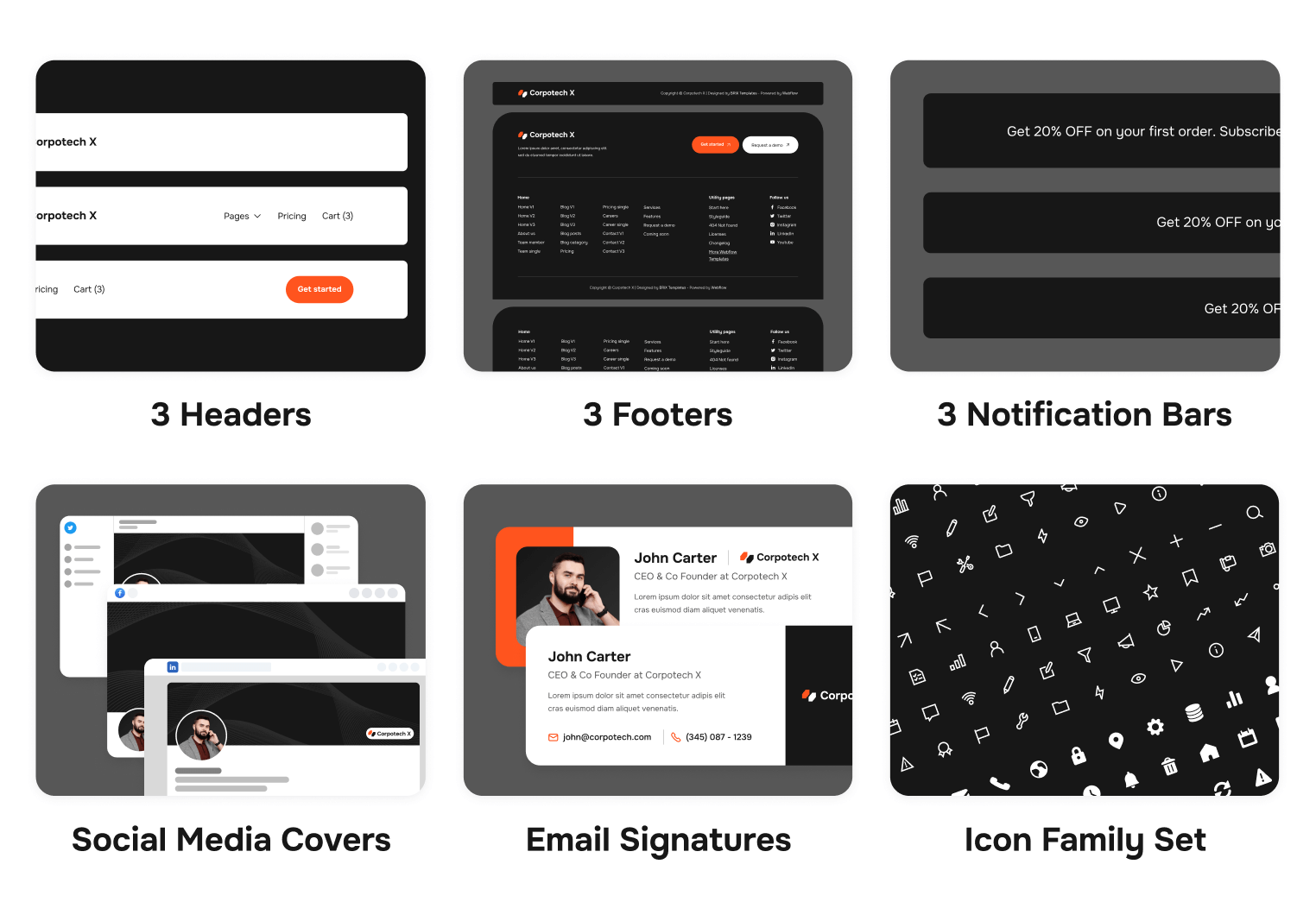 Corpotech X - Corporate Webflow Template Benefits