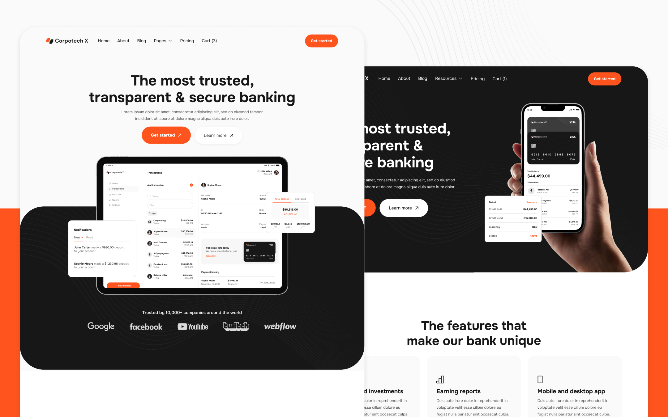 Plantilla de Corporación para Webflow