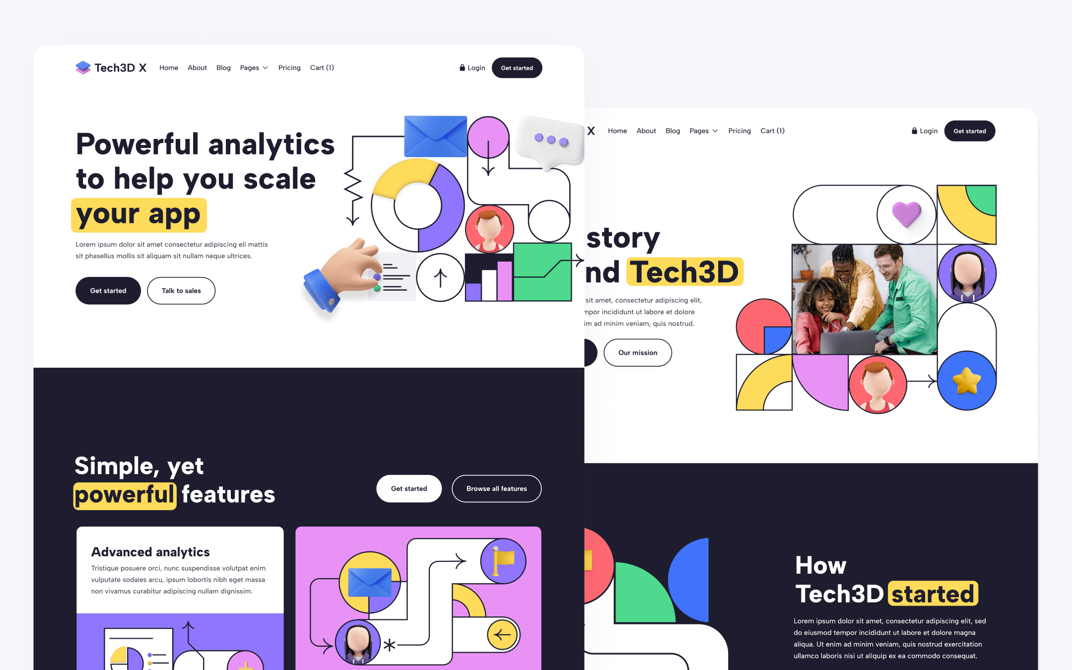 Plantilla de Compañía Tech para Webflow