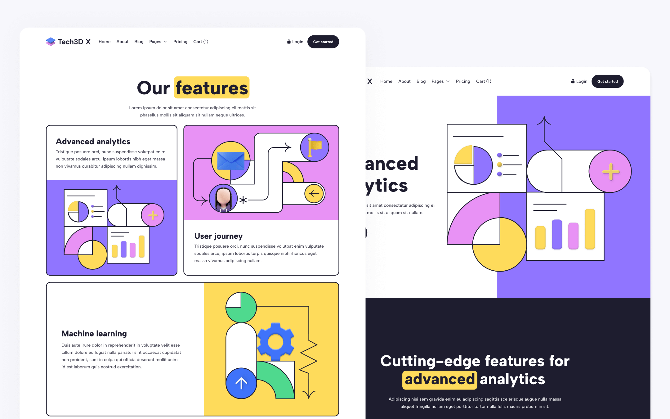 Tech3D X Template para Webflow