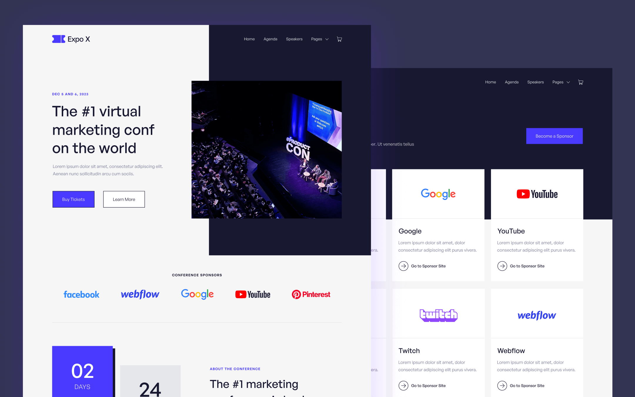 Plantilla de Conferencia para Webflow