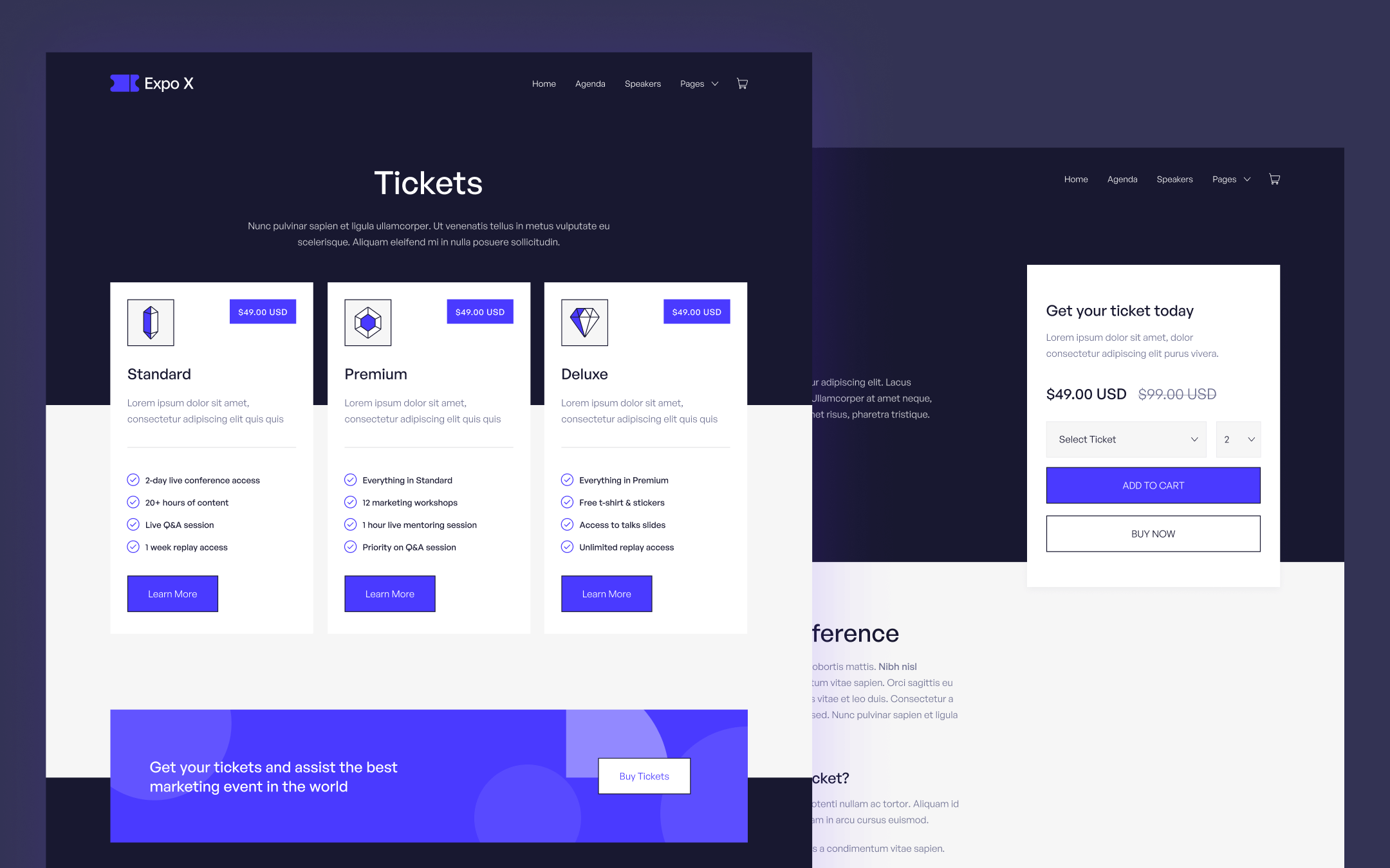 Expo X Template para Webflow