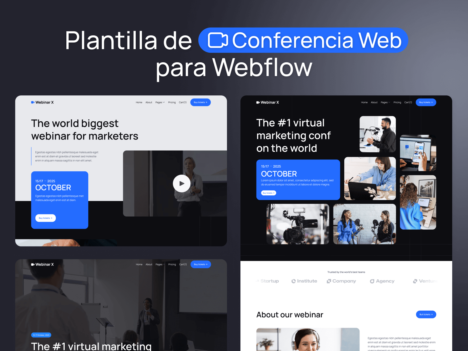 Plantilla de Conferencia Web para Webflow