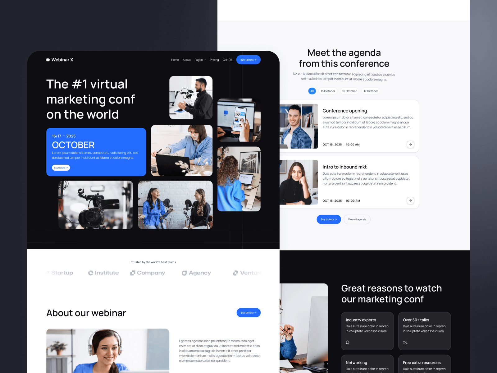 Template de Seminario Web para Webflow