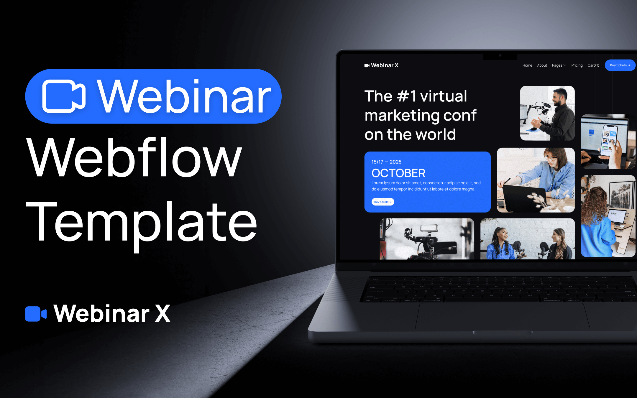 Plantilla de Conferencia Web para Webflow