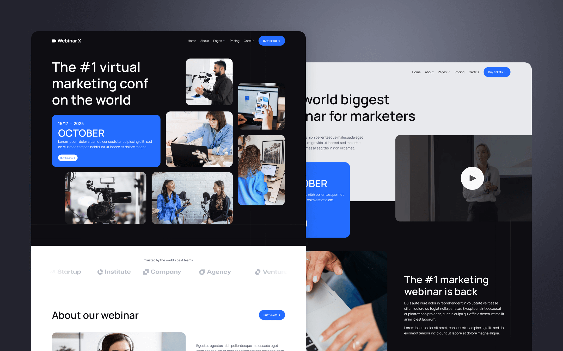 Webinar Template para Webflow