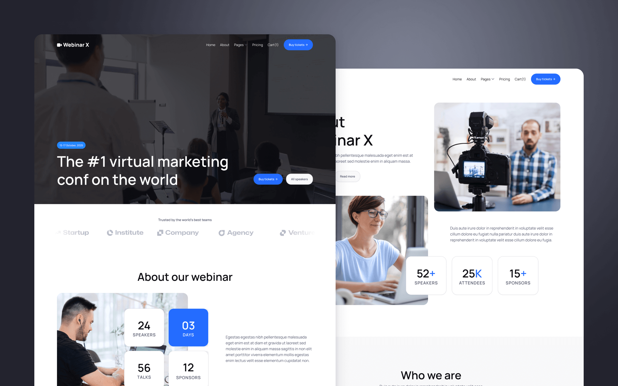 Webinar Template para Webflow