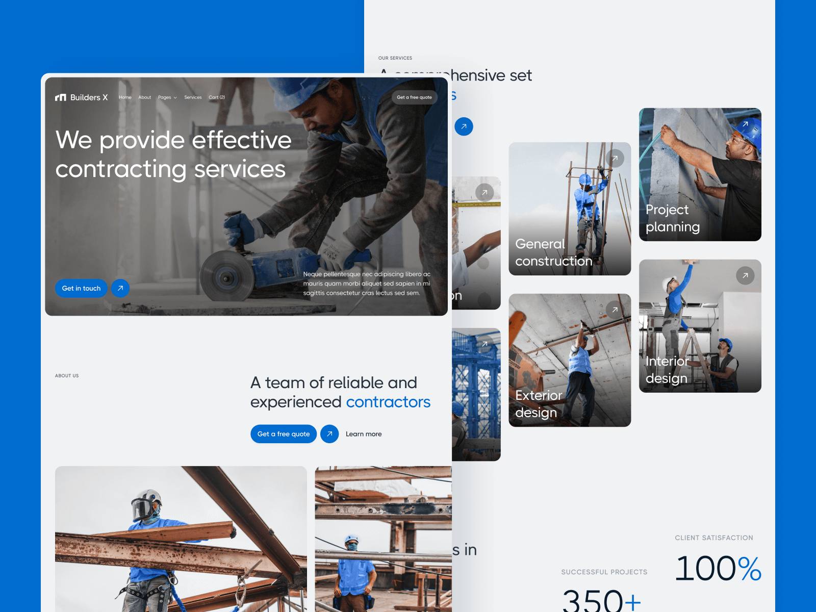Plantilla de Construcción Industrial para Webflow
