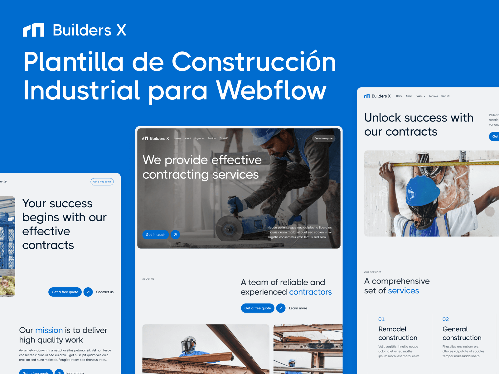 Plantilla de Construcción Industrial para Webflow